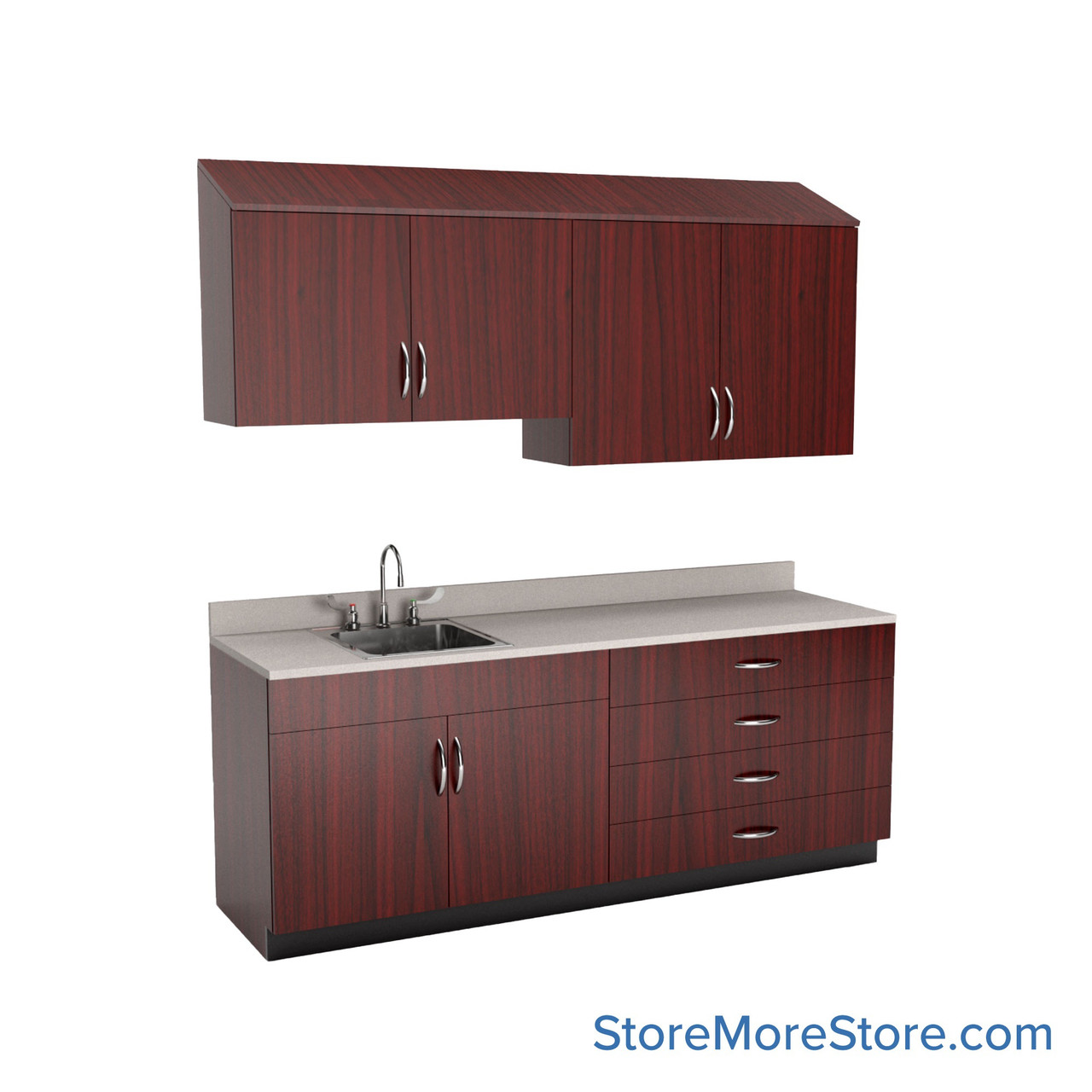 Exam Room Cabinets, 84" W, 7" Wide - Option 5 Exam Room Layout