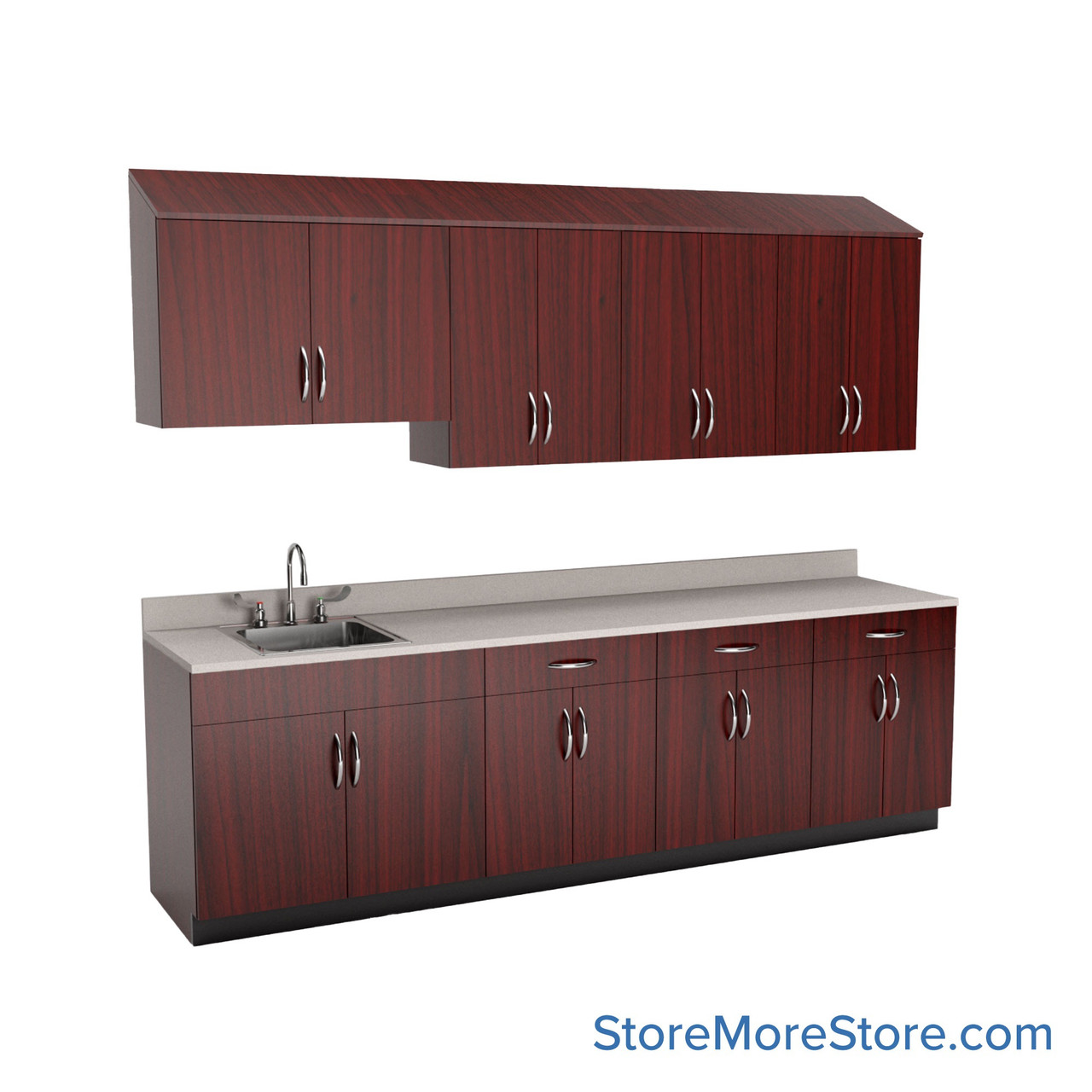 Exam Room Cabinets, 108" W, 9" Wide - Option 3 Exam Room Layout