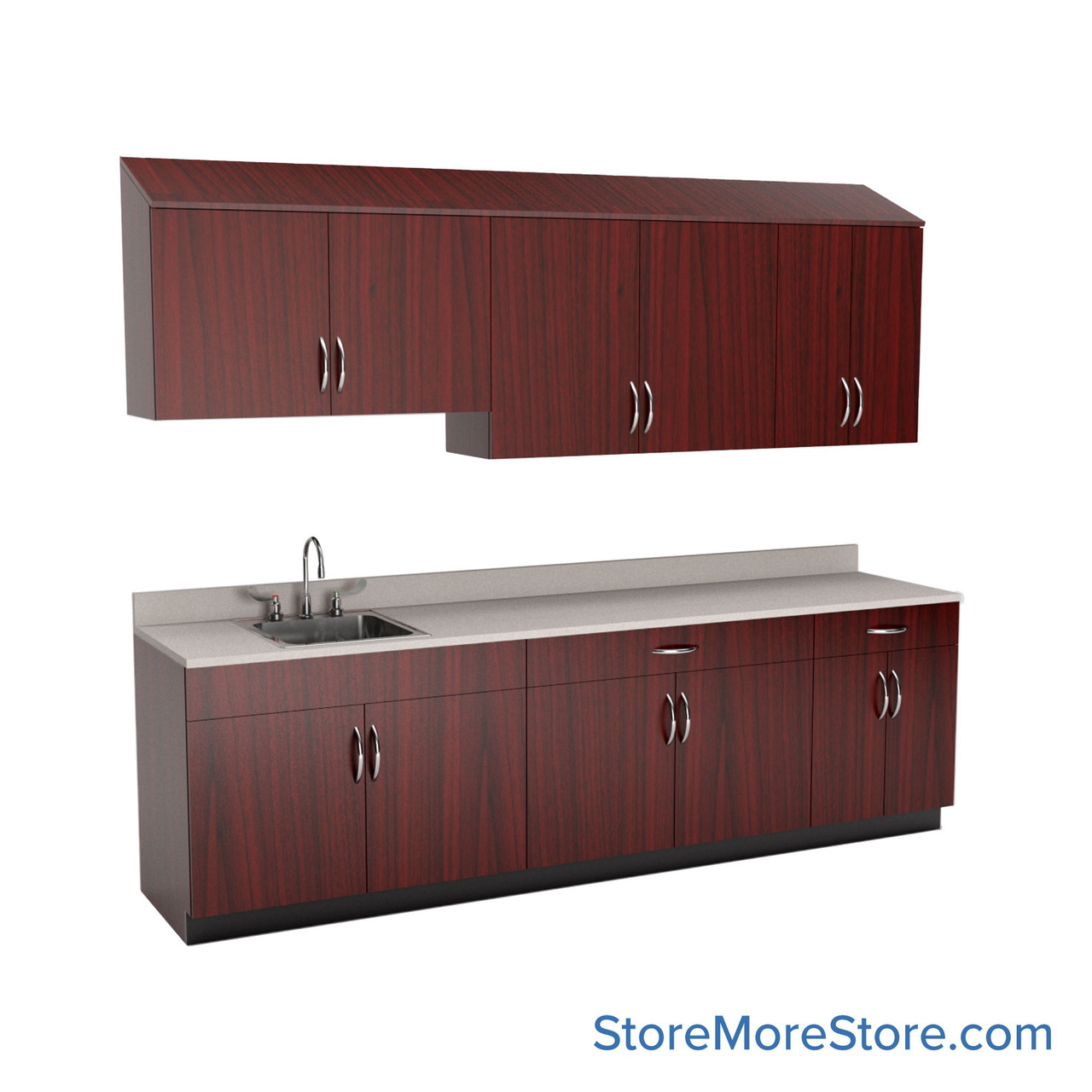Exam Room Cabinets, 108" W, 9" Wide - Option 5 Exam Room Layout