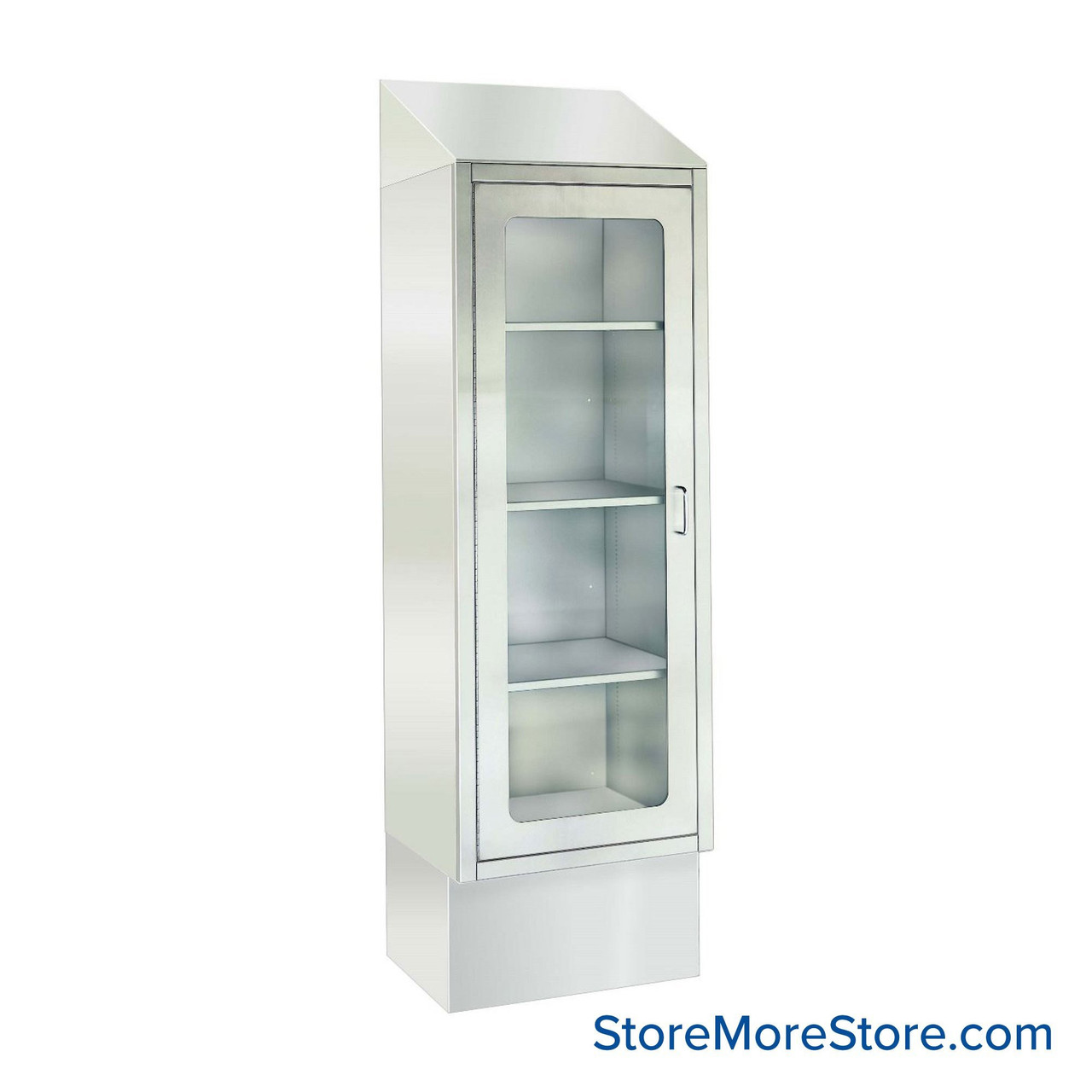 Stainless Steel Medical Cabinet, 24" W x 24" D x 84" H, Key Lock