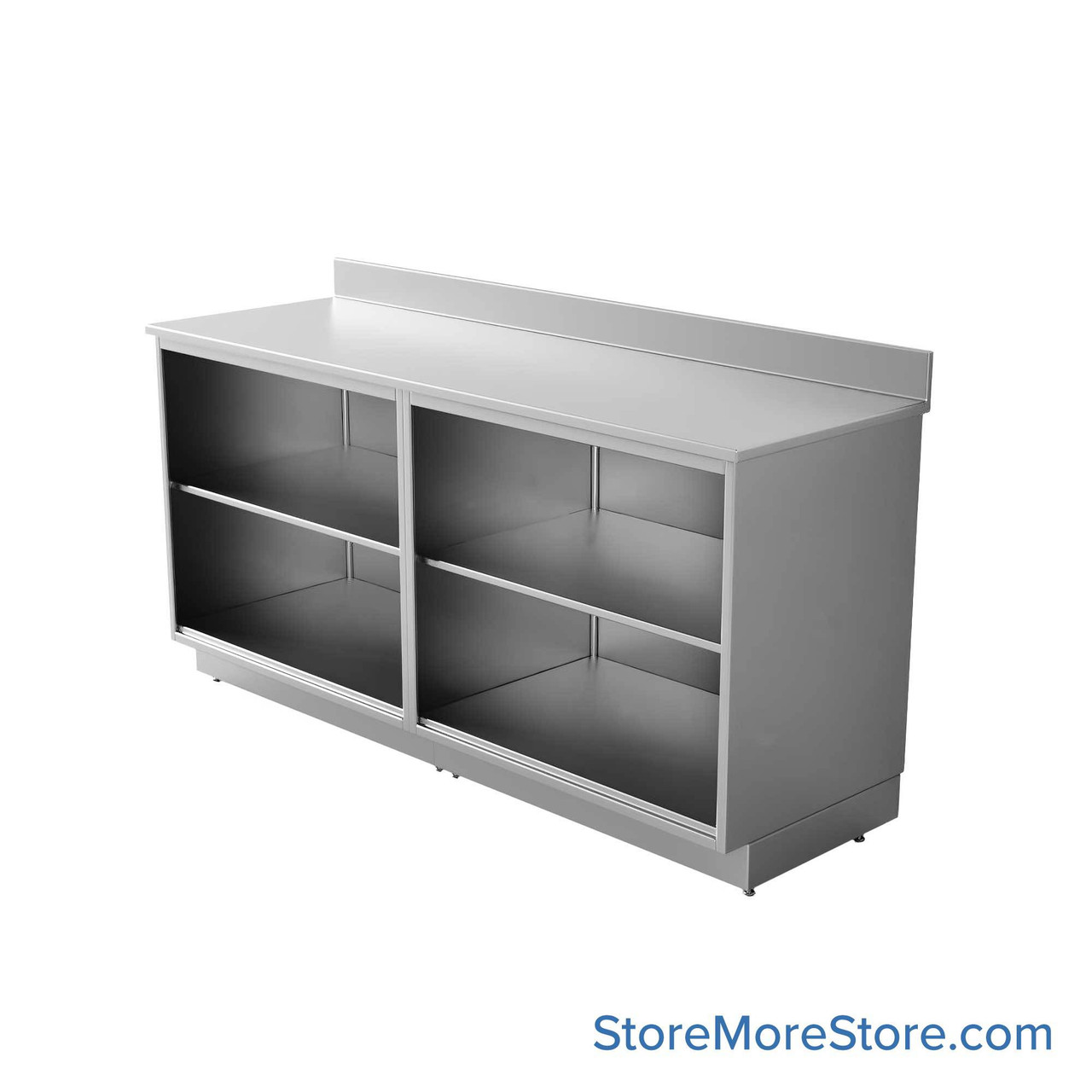Commercial Stainless Steel Cabinets, 73" W x 36" H, Lower Cabinet Only