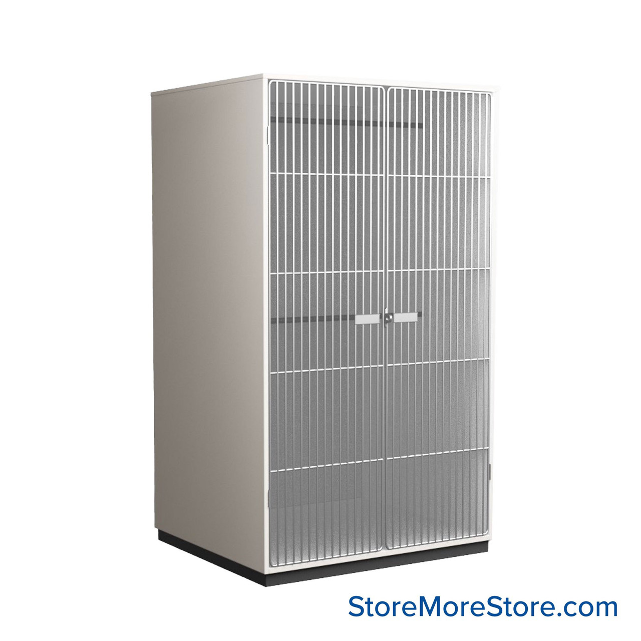 Band Uniform Storage, 48" W, Grille Door Double Door, 2 Hanging Garment Rods