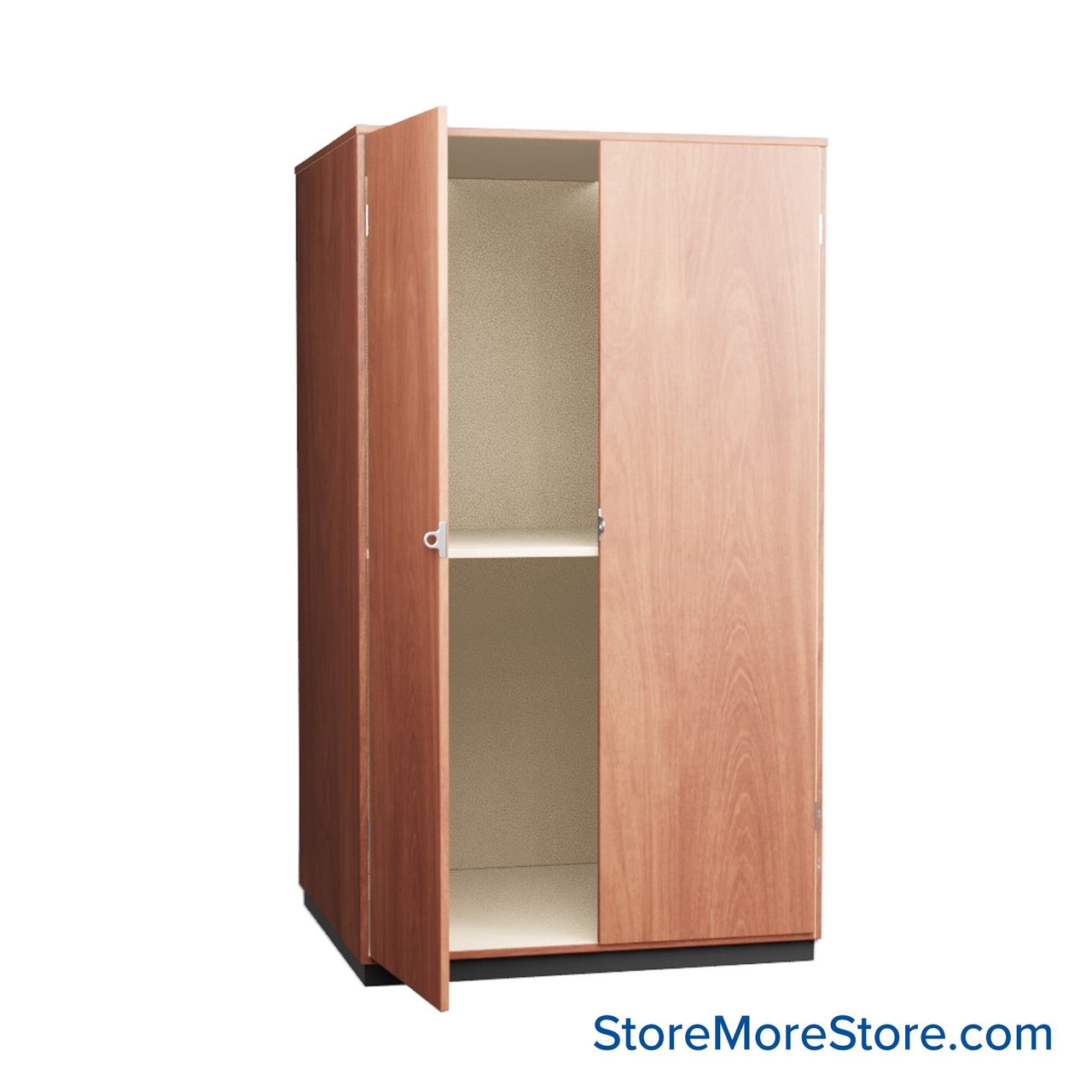 Instrument Storage Cabinets, 48" W, Two 38.75"H Compartments, Double-Hinged Laminate Doors