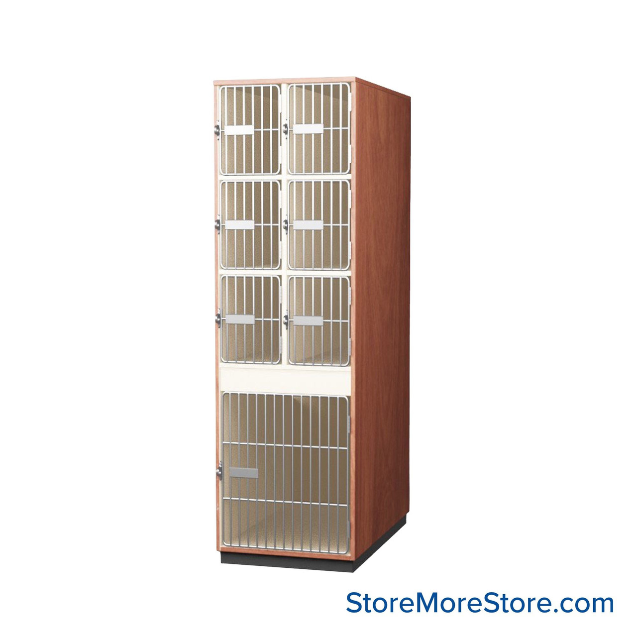 Instrument Storage Cabinets, 27" W, Six 15"H & One 15"H Compartments, Individual Grille Doors Swinging Right