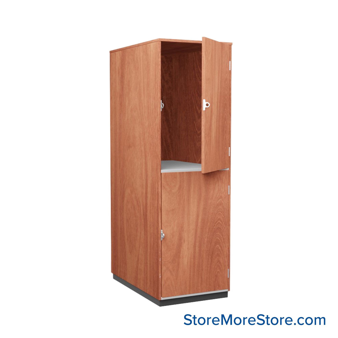 Instrument Storage Cabinets, 27" W, Two 38.75"H Compartments, Individual Laminate Doors (Right Swing )