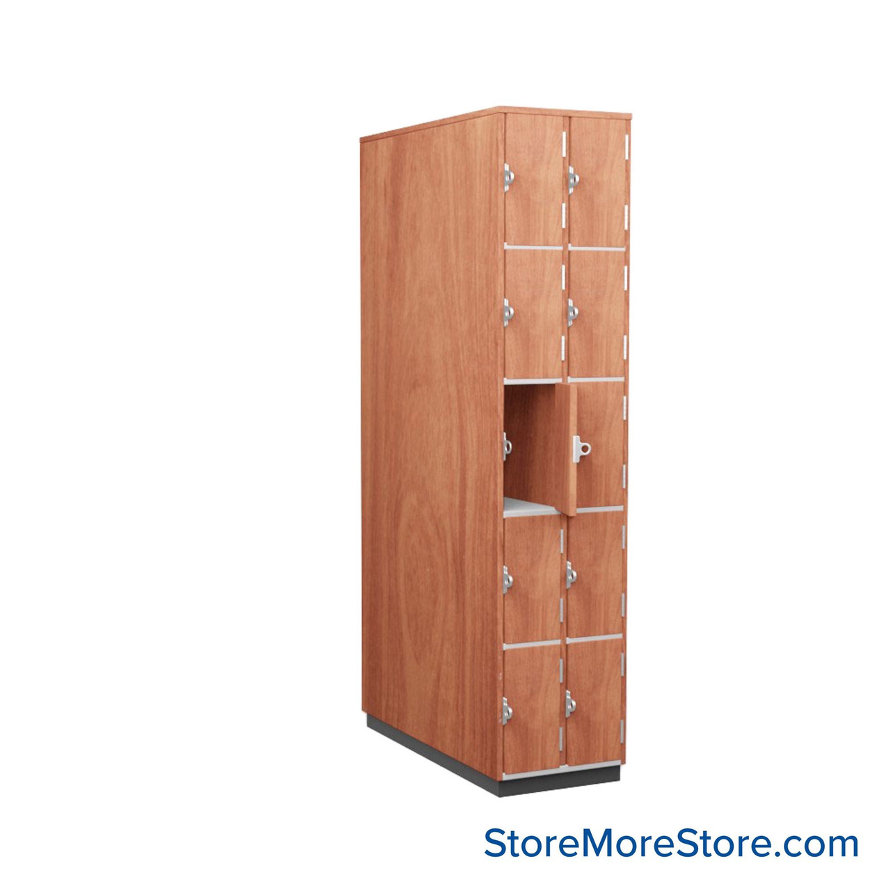 Instrument Storage Cabinets, 18" W, Ten 15"H Compartments, Individual Laminate Doors (Right Swing )