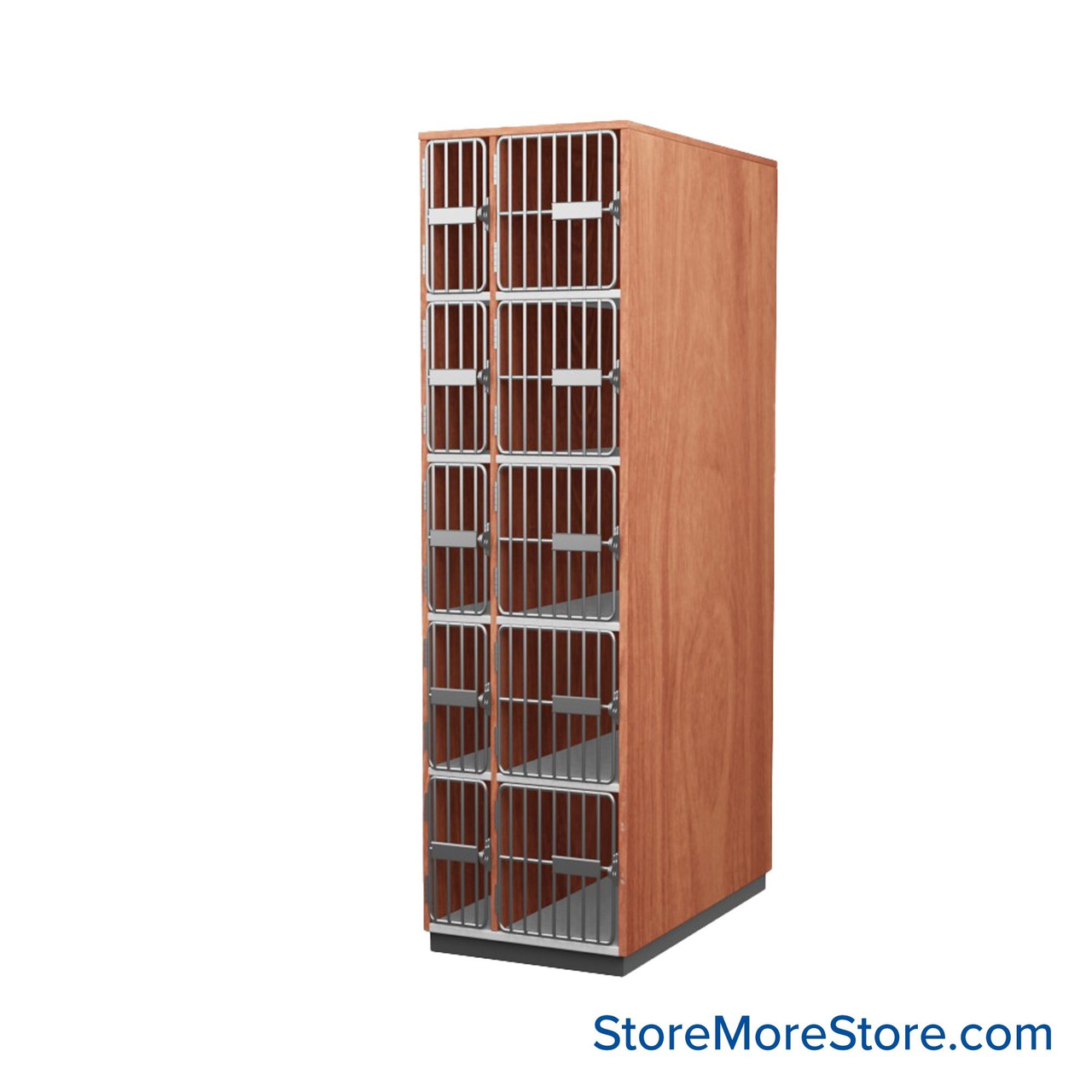 Instrument Storage Cabinets, 23" W, Five 15"H & Five 15"H Compartments, Individual Grille Doors Swinging Left