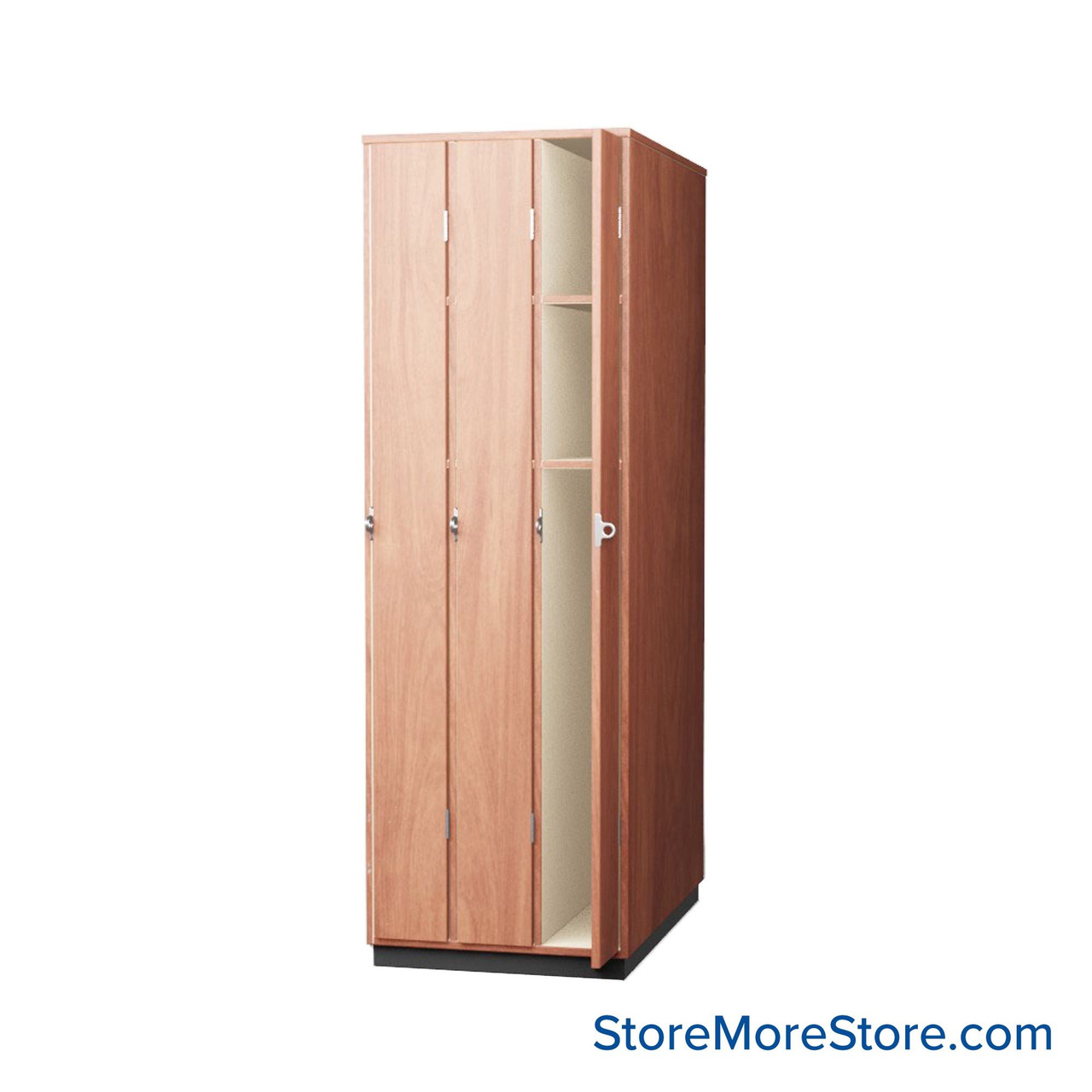 Instrument Storage Cabinets, 27" W, Six 15"H & Three 46.625"H Compartments, Laminate Doors Swinging Right