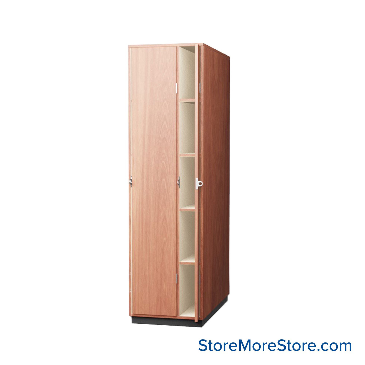 Instrument Storage Cabinets, 23" W, Five 15"H & Five 15"H Compartments, Laminate Doors Swinging Right