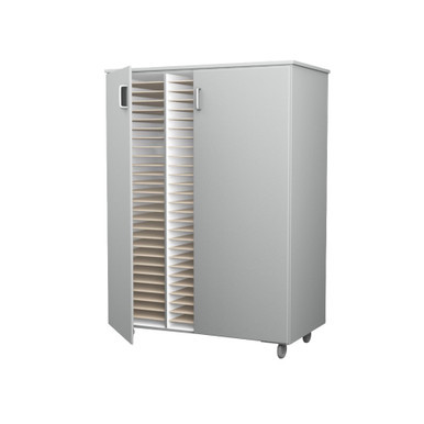 Mobile Folio Cabinet, 48" W x 39" H, Folio Storage w/ Doors, 3 Columns, Includes Key Lock