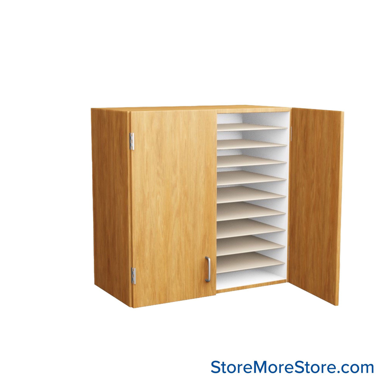 Folio Cabinet, 36" W x 36" H, Folio Storage w/ Doors, 2 Columns, Key Lock