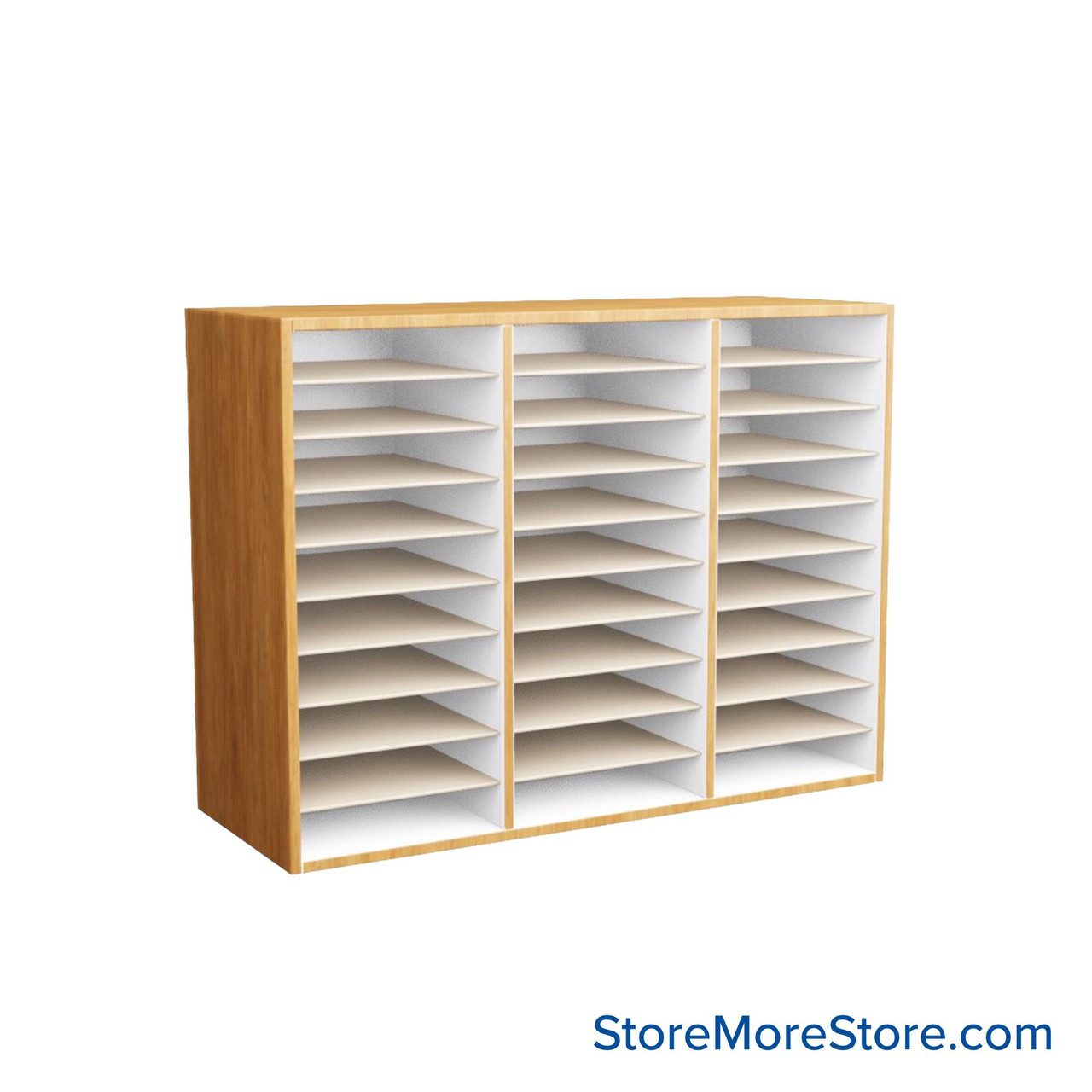 Folio Cabinet, 48" W x 36" H, Open Folio Storage, 3 Columns