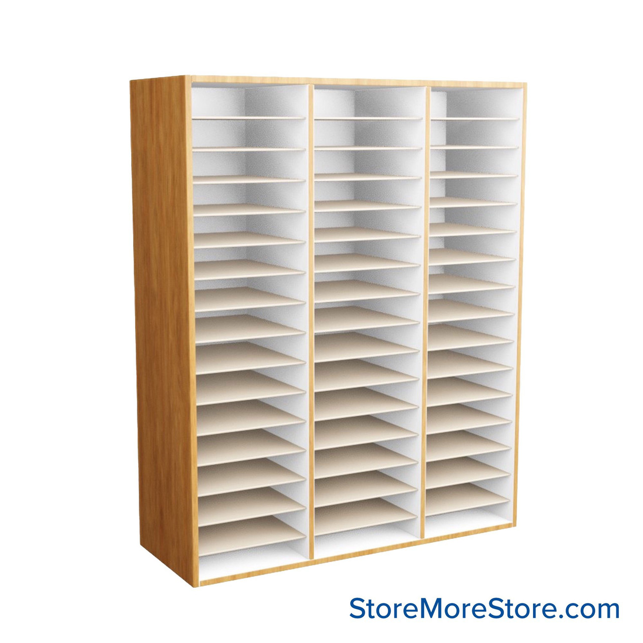 Folio Cabinet, 48" W x 60" H, Open Folio Storage, 3 Columns