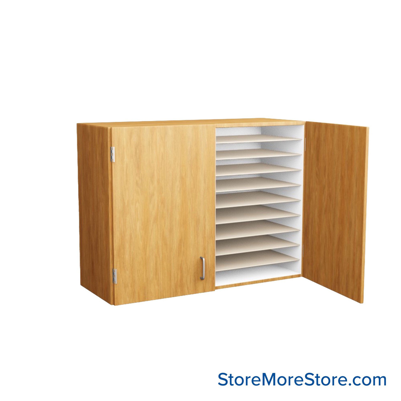 Folio Cabinet, 48" W x 36" H, Folio Storage w/ Doors, 2 Columns, Key Lock