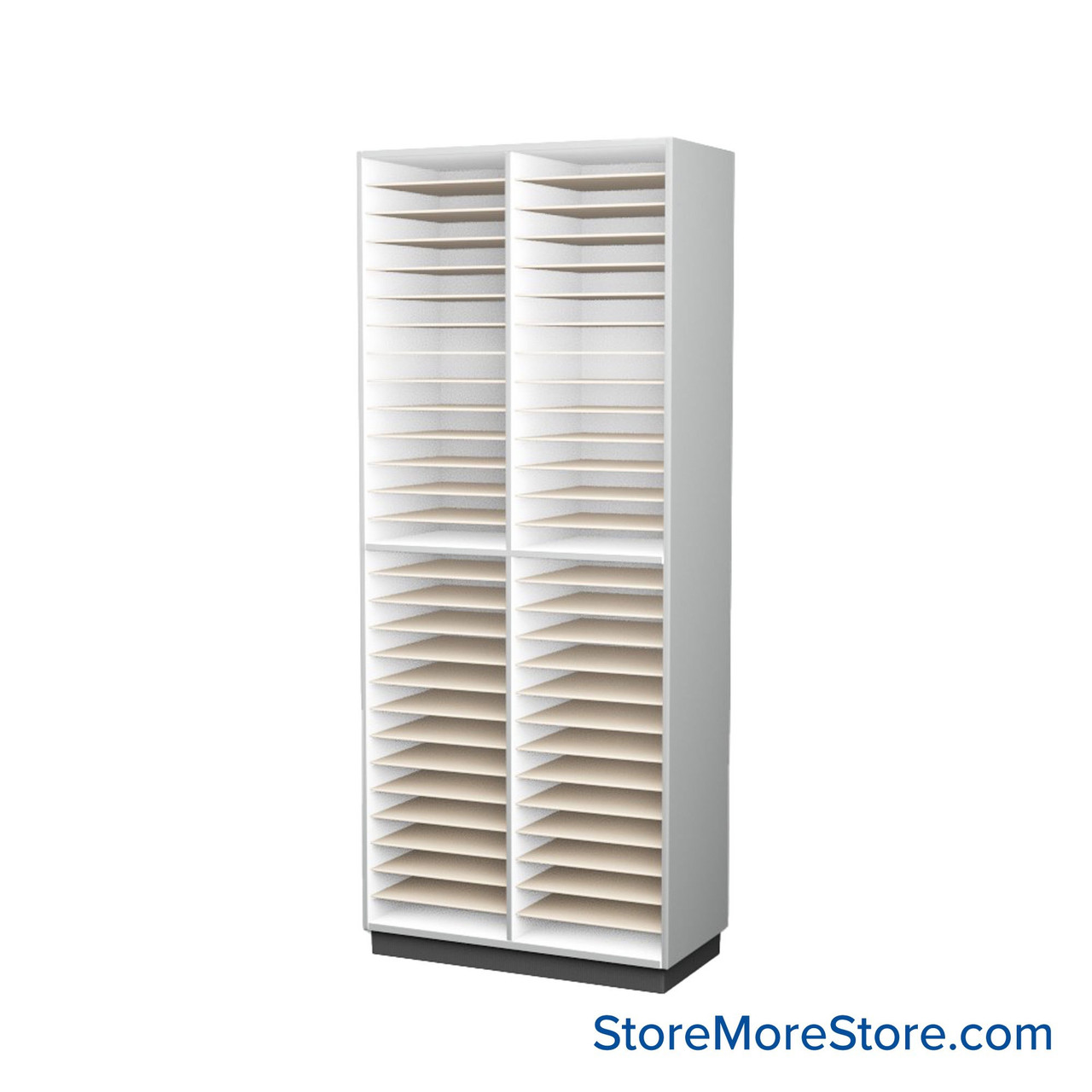 Music Filing Cabinet, 36" W x 84" H, Open Folio Storage, 2 Columns