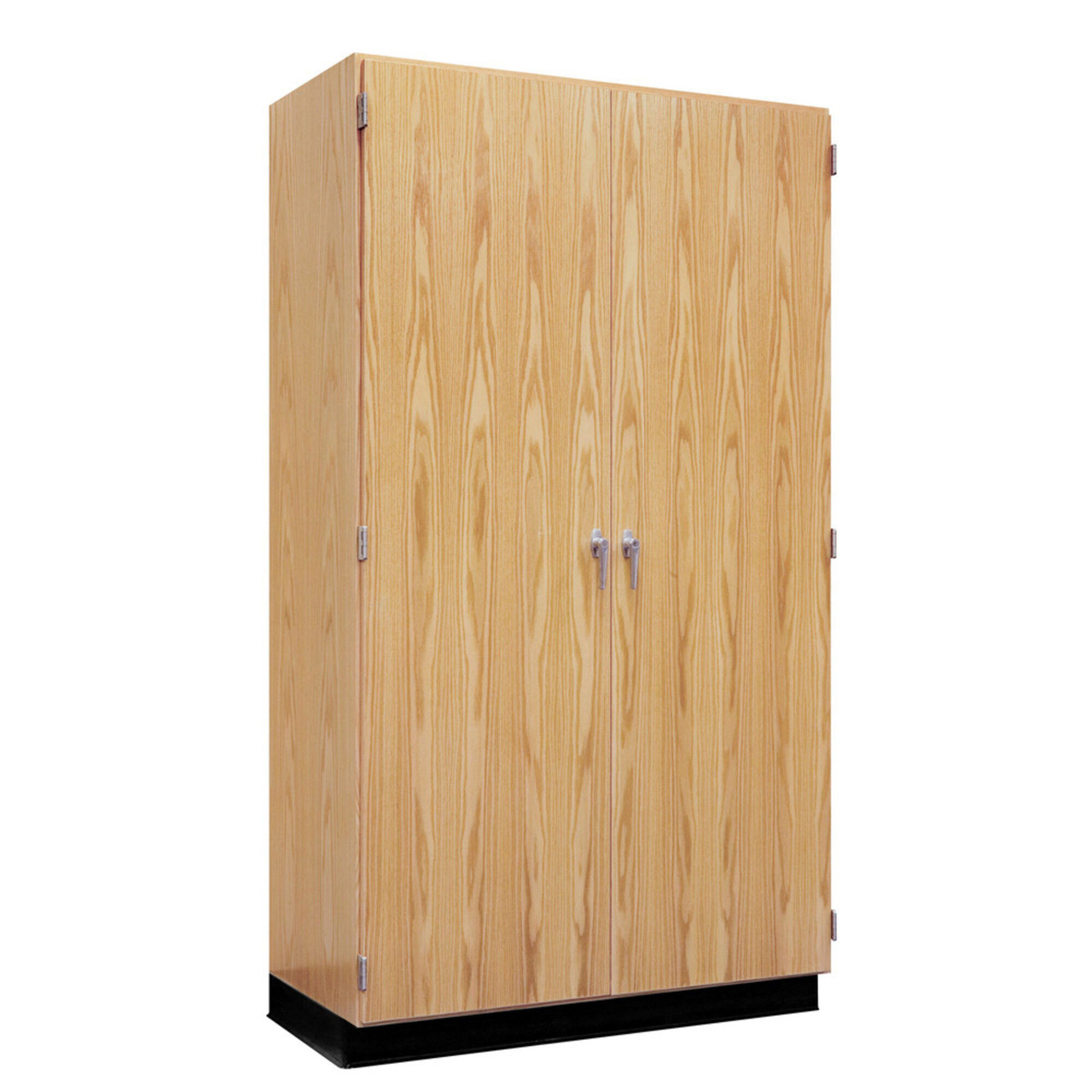 Tall Maple Storage Cabinet with Locking Doors, 36" W