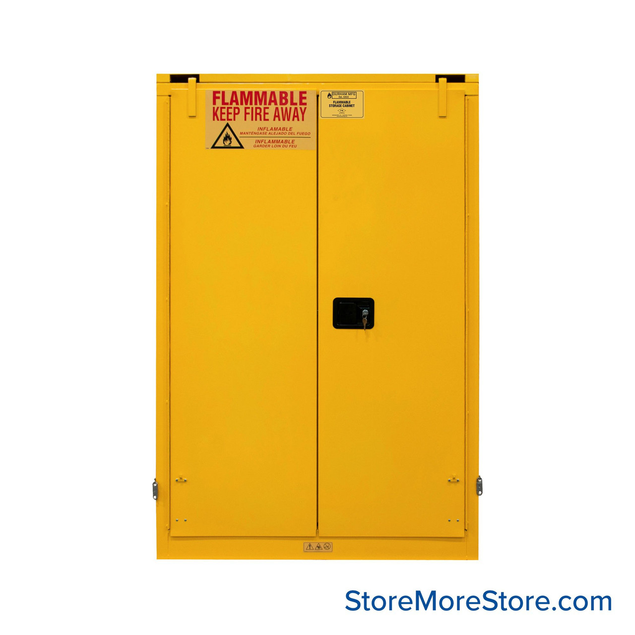 Flammable Storage Cabinet, 43" W x 34" D x 66.375" H, 90 gallons Capacity, Self Closing Door