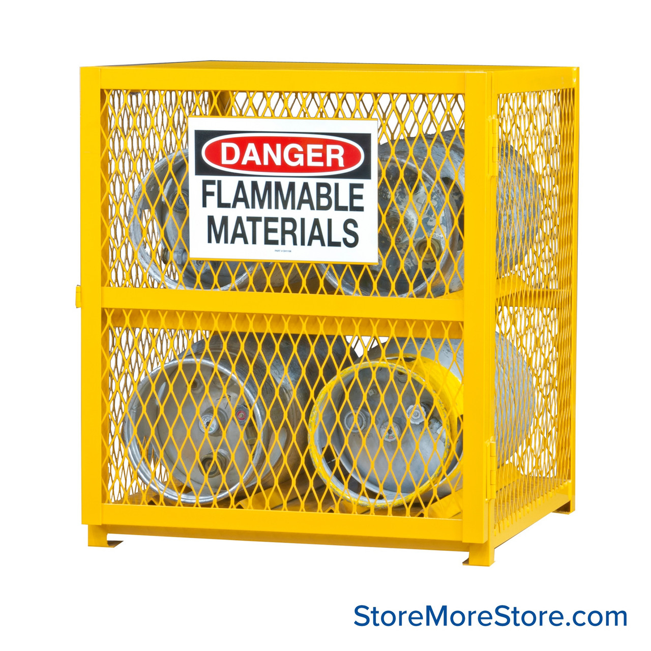 Gas Cylinder Cabinet, 30" W x 30" D x 35" H, Horizontal, 4 Cylinders Storage