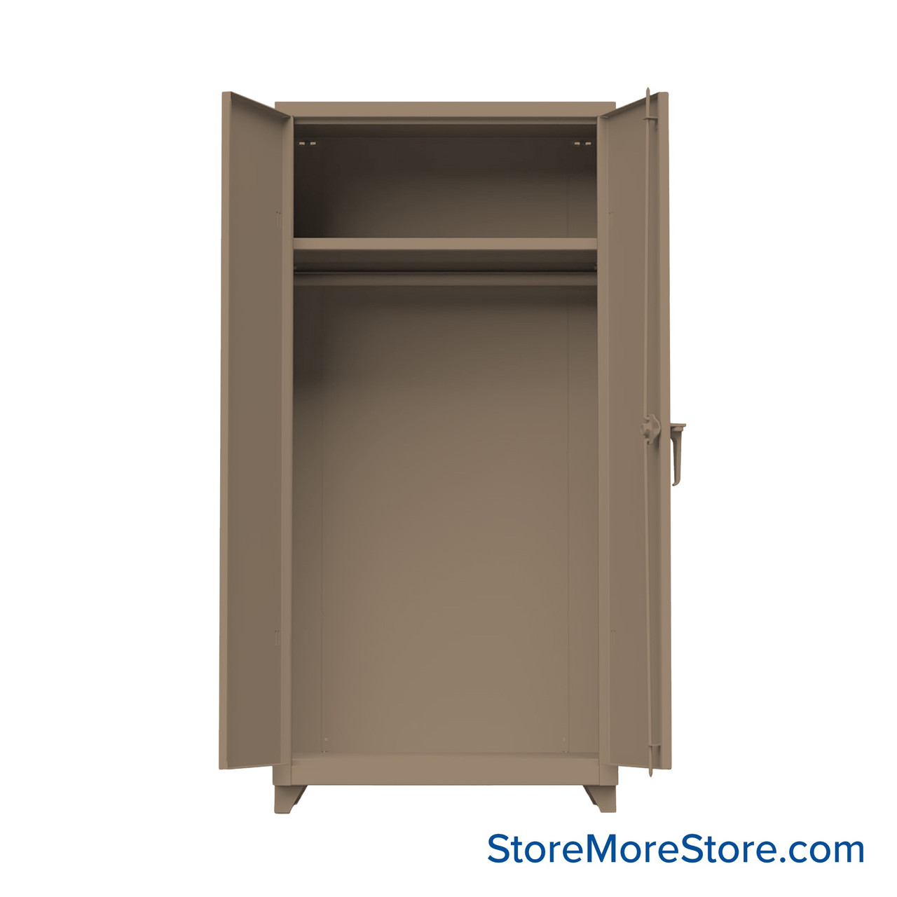 Metal Wardrobe Cabinet, 36" W x 78" H, Padlock HASP