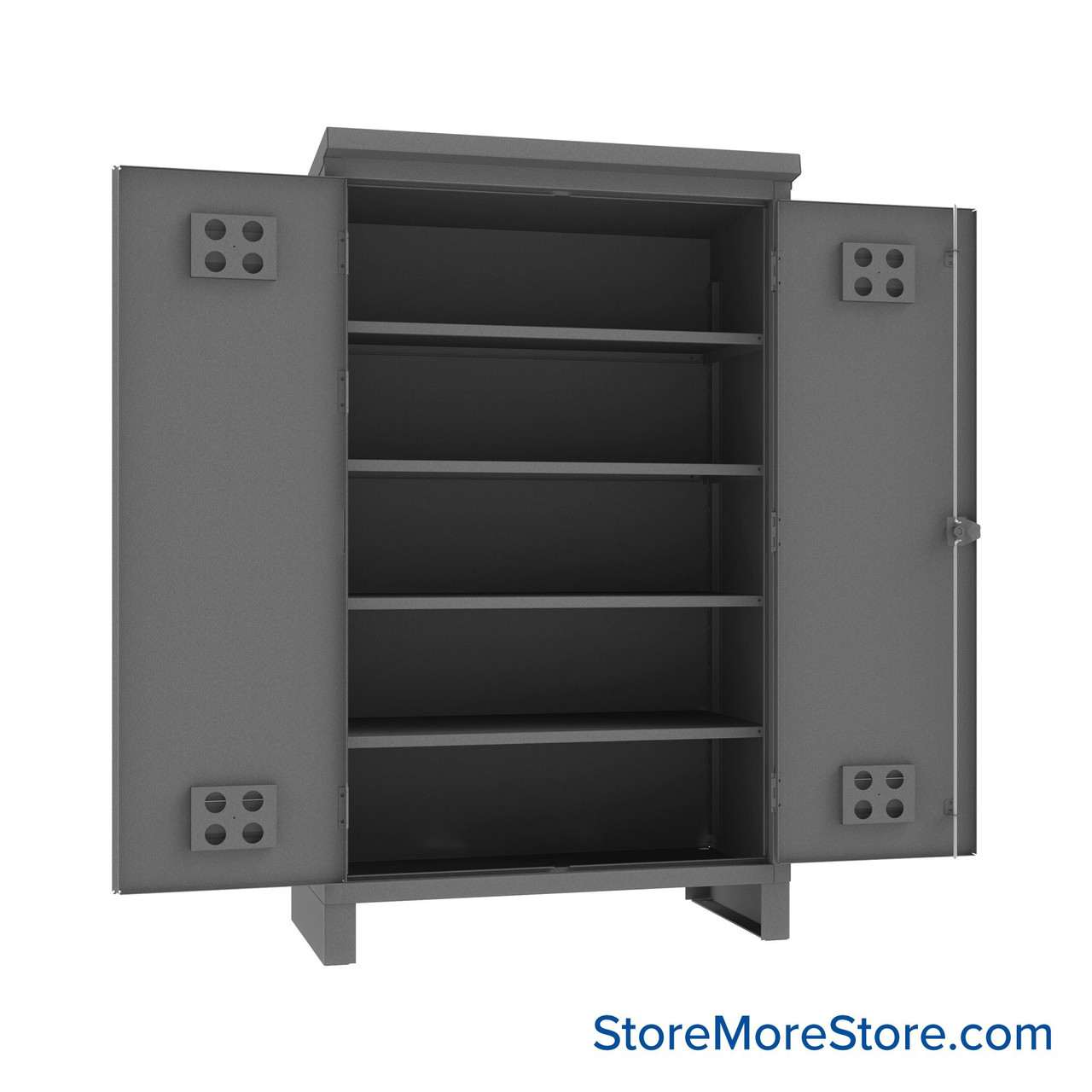 Weatherproof Outdoor Storage Cabinet, 48" W x 78" H, 4 Shelves