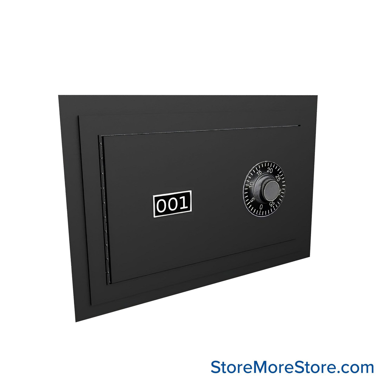 Flush Mount Wall Gun Safe, 13" W x 8.25" H, 1 Compartment, Single, Combination Lock
