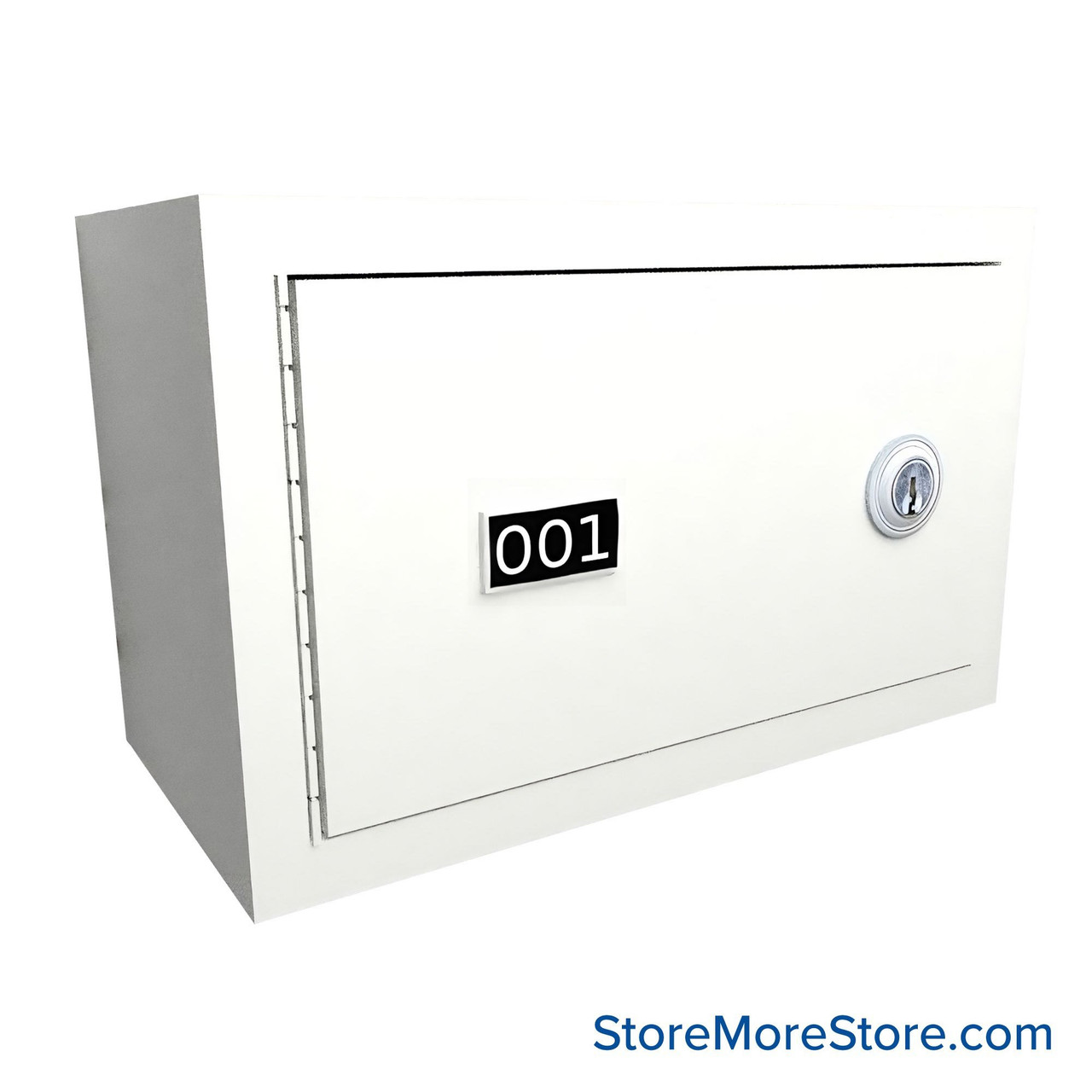 Wall Mounted Gun Locker, 13" W x 6.5" D x 8.25" H, 1 Compartment, Single, Master Key Lock