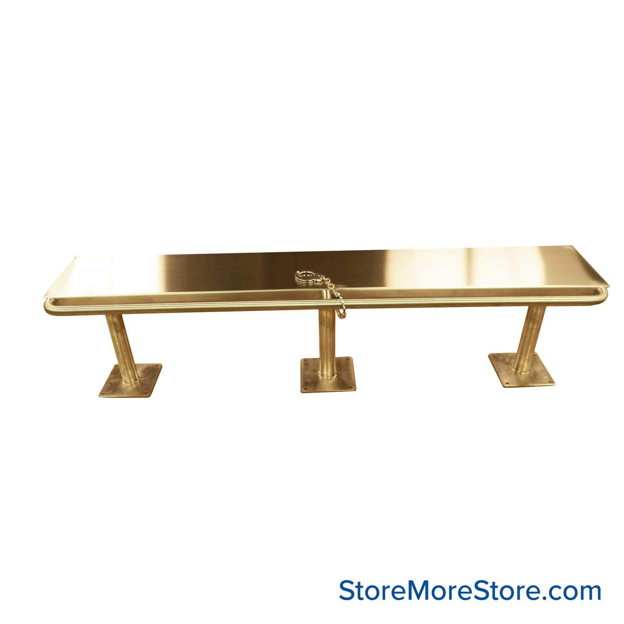 Stainless Steel Detention Bench, 90" Wide