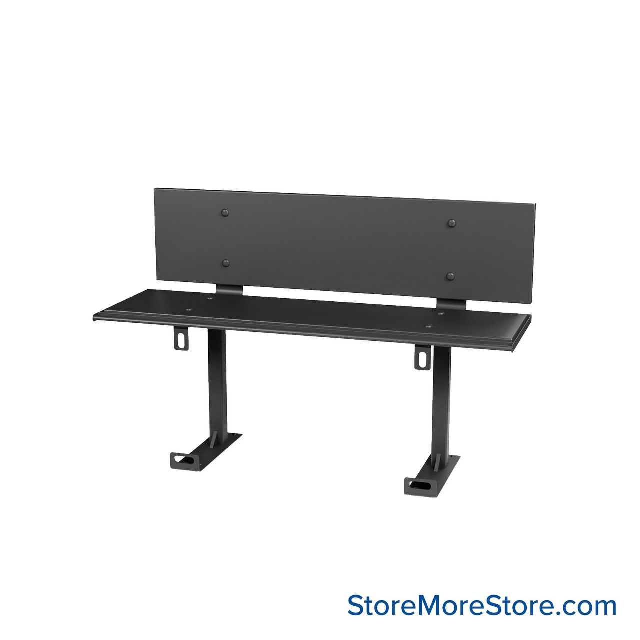 Prisoner Restraint Bench, 48" W x 14" D x 30.25" H, Backrest