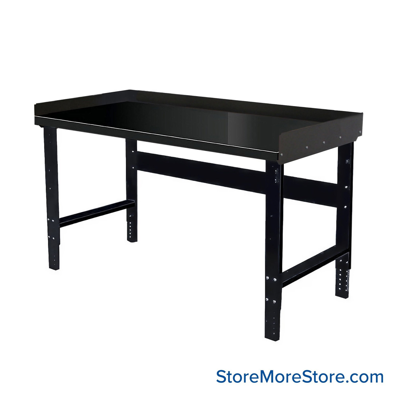 Industrial Workbenches, 60" W x 30" D, Steel, 3"H Back & End Stop