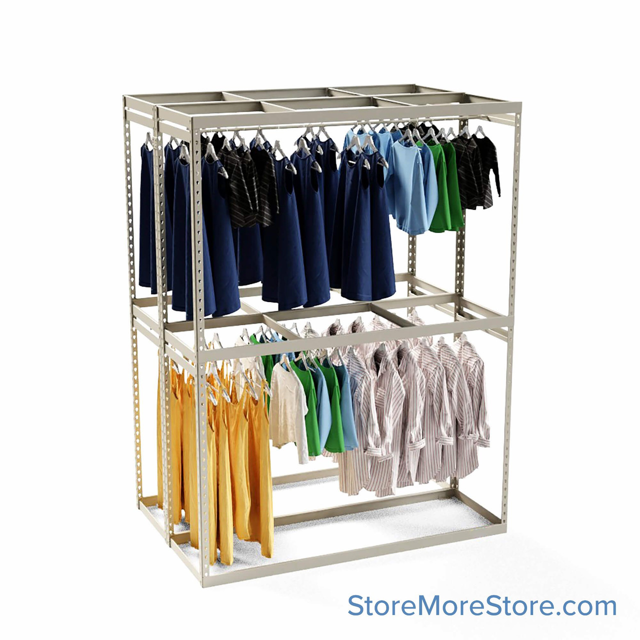 Garment Clothing Racks, 72" W x 48" D x 96" H