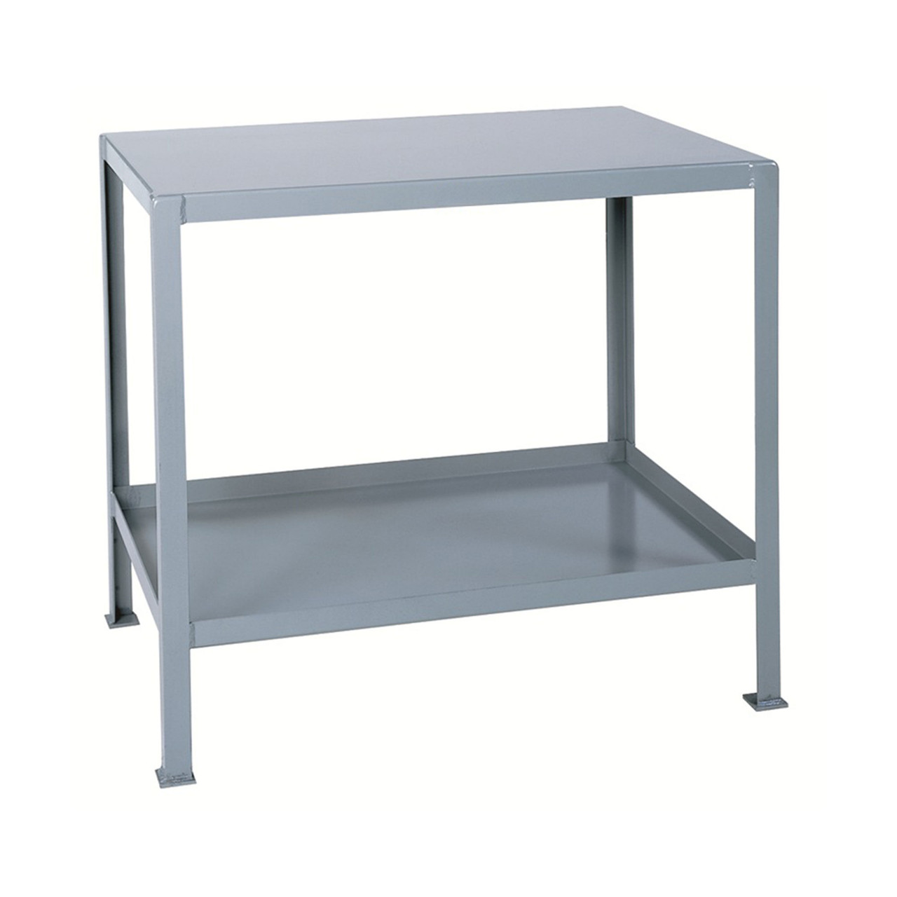 Industrial Machine Table, 24" W x 48" D x 32.5" H, 2 Shelves