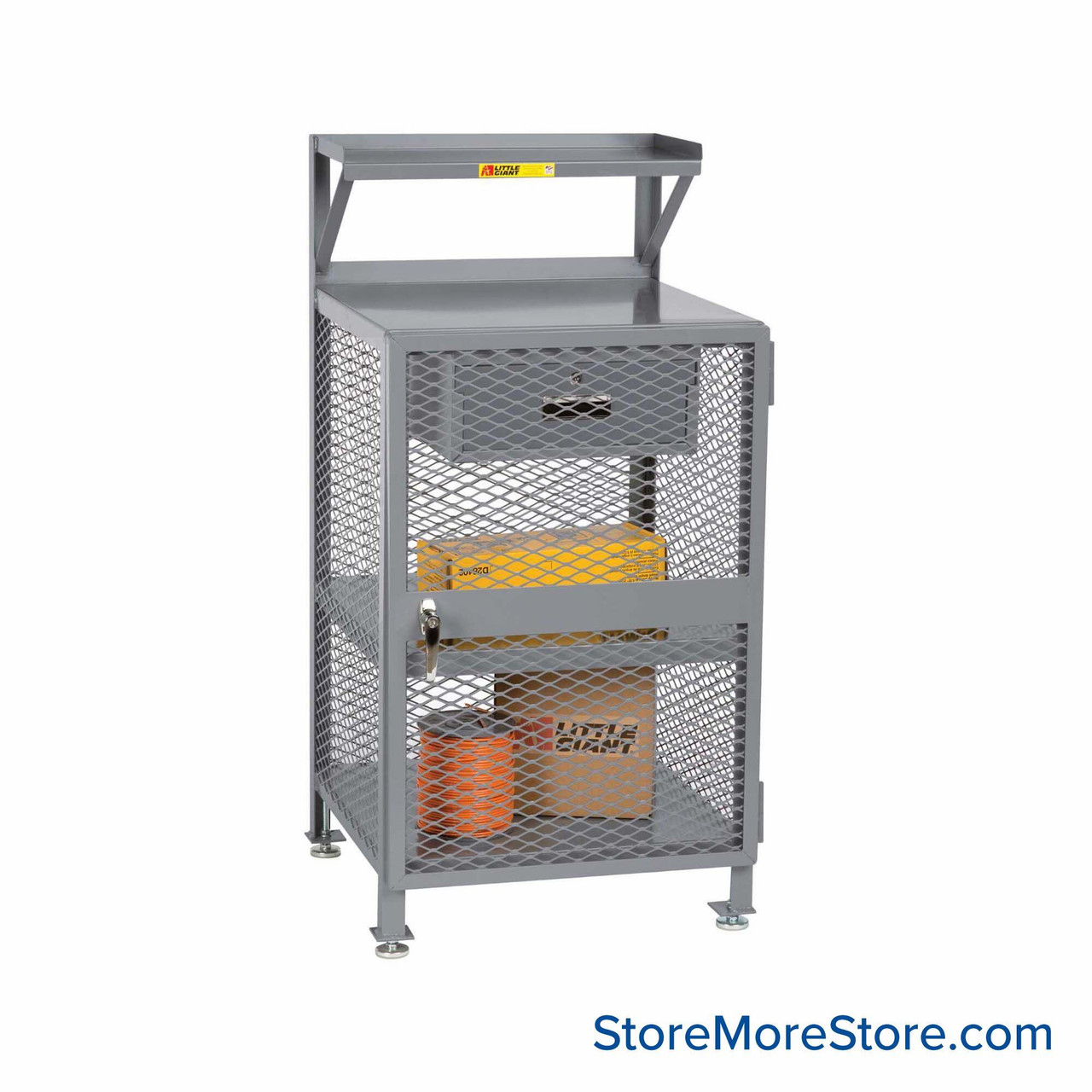 Shop Desk, 24" W x 22" D x 39" H, Stationary, Enclosed