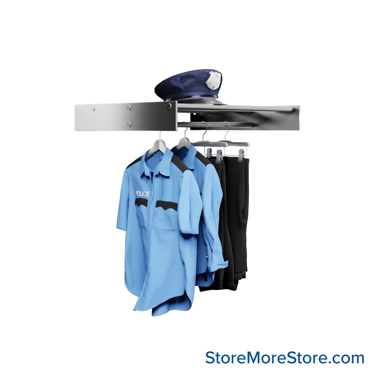 Wall Mounted Garment Racks, 30" W, Garment Rack & Shelf Shelving