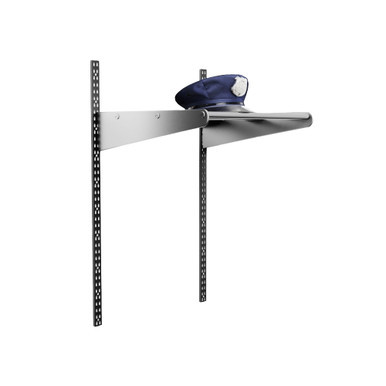 Wall Mounted Hat Rack, 24" W, 1 Shelv