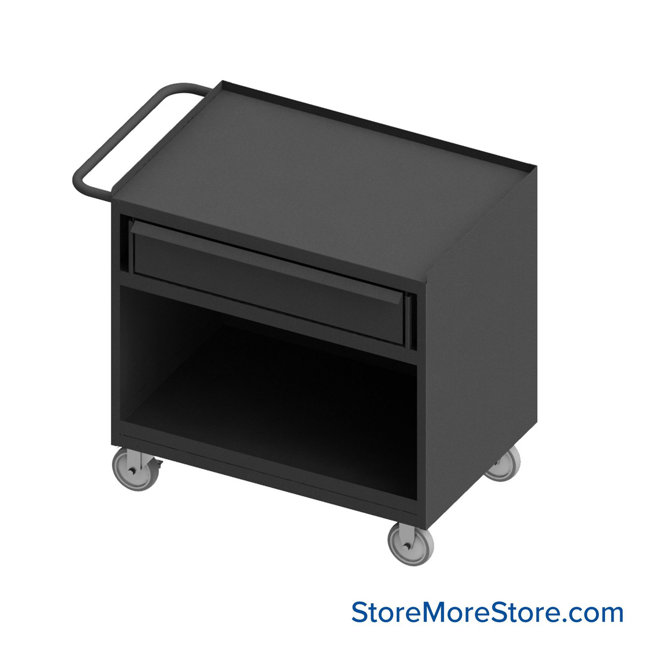 Mobile Workbench Cart, 42.25" W x 36.5" H, Steel, 1 Drawer/ No Shelf