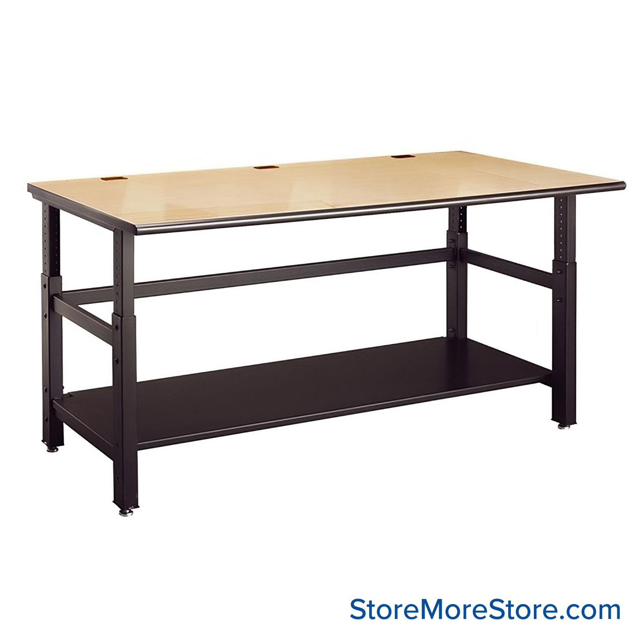 Adjustable Height Workbench, 48" W x 30" D, 1.75" Butcher Block