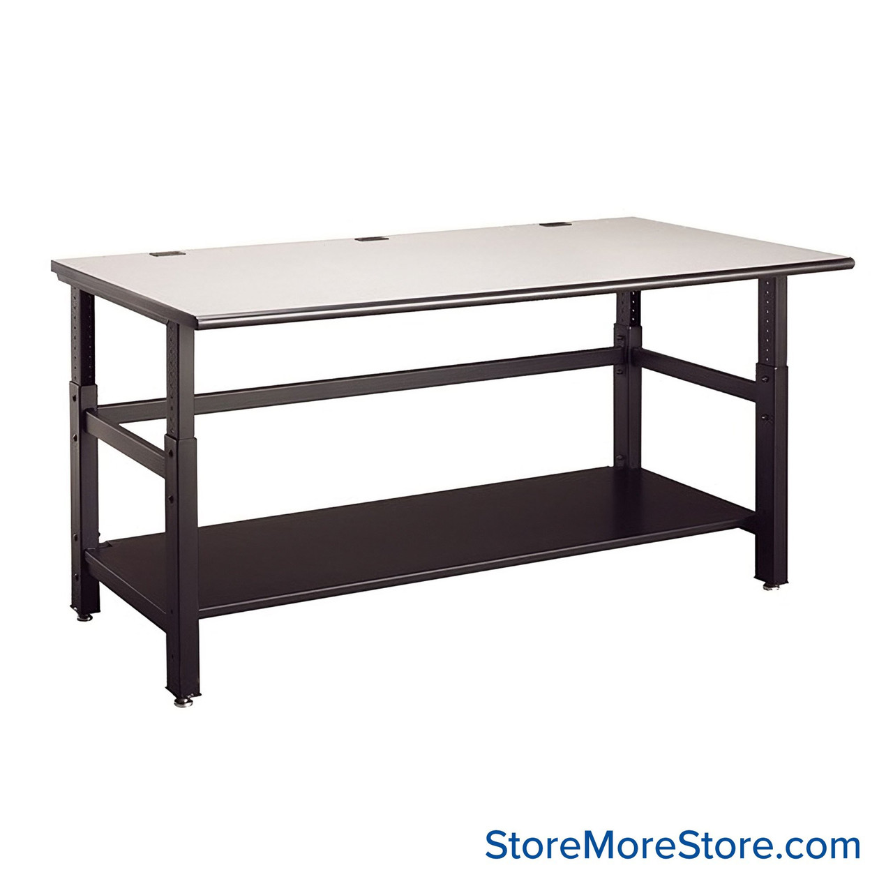 Adjustable Height Workbench, 72" W x 36" D, 1.125" High-Pressure Laminate