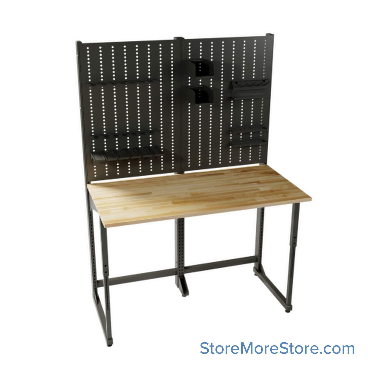 Gunsmith Workbench For Armorers, 60" Wide, Maple Butcher Block, Includes Accessory Kit