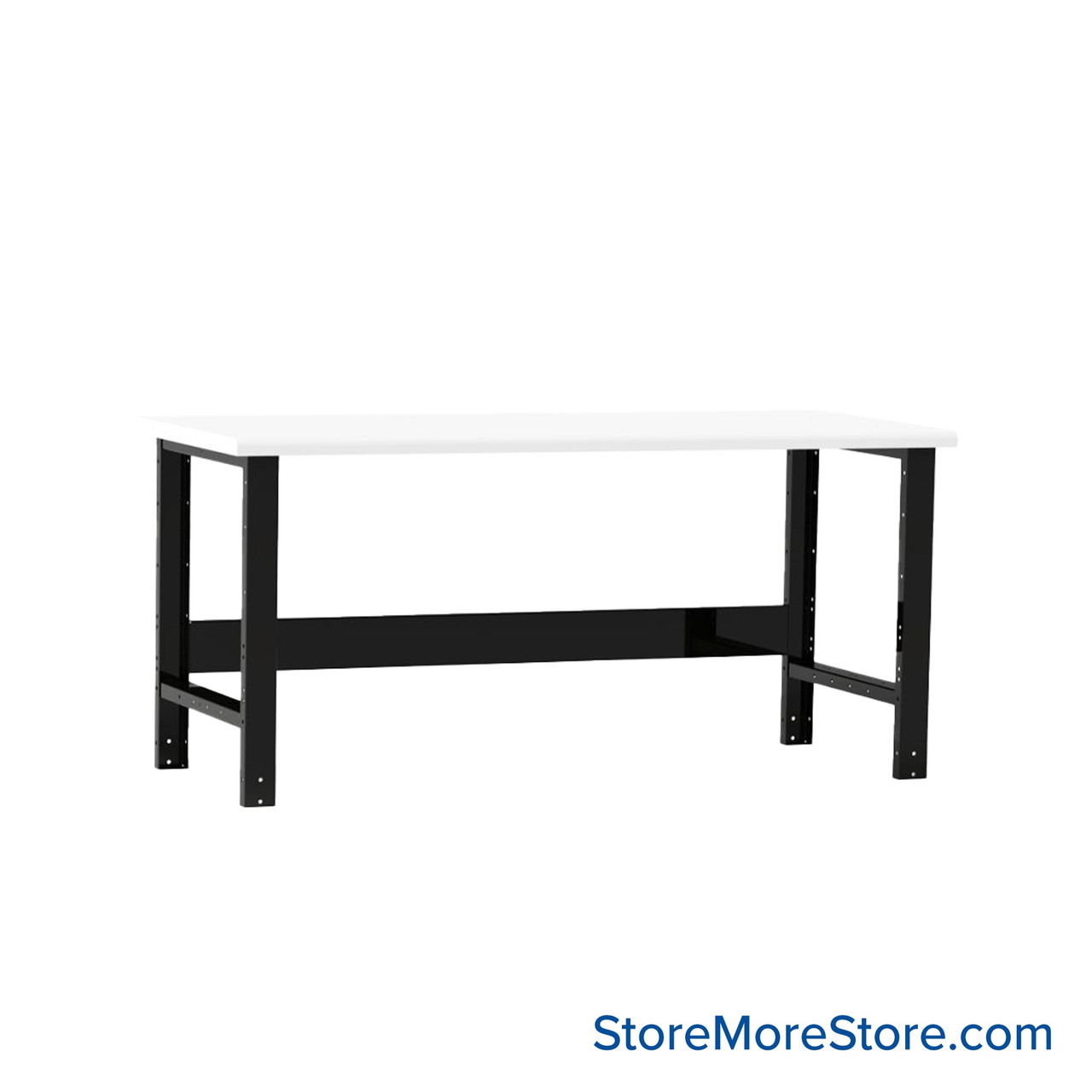 Mobile Workbench, 72" W x 30" D x 34" H, Workbench w/o Shelf, Acrylic/PVC