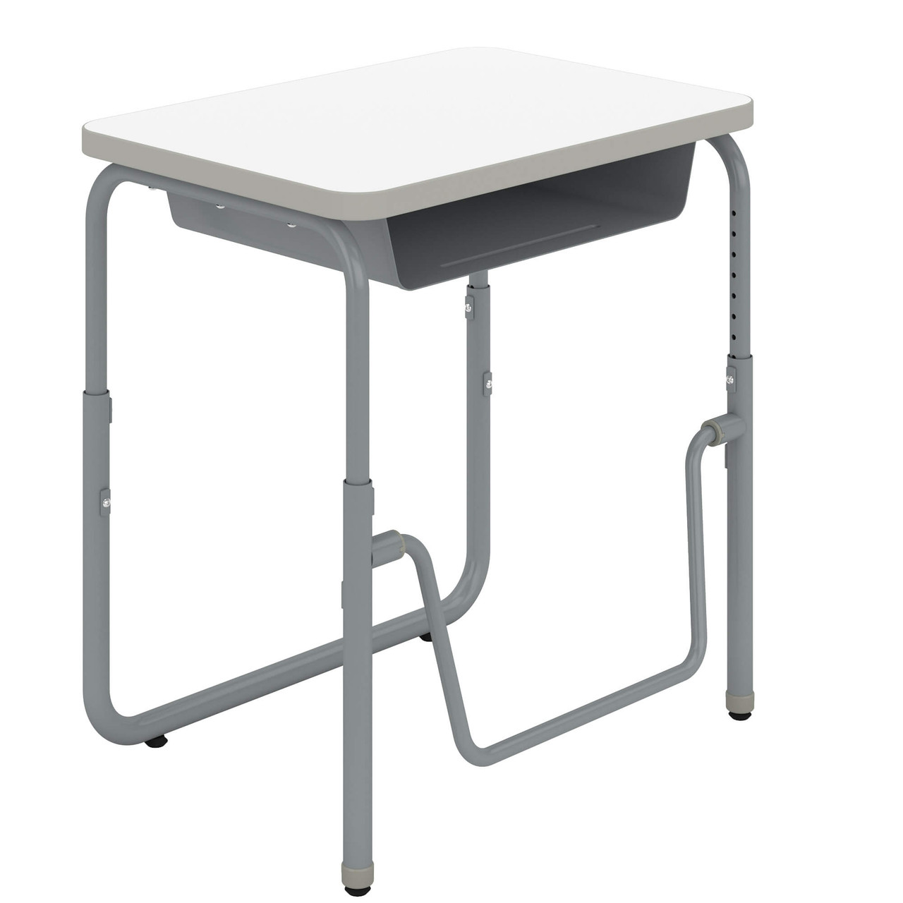 Adjustable Classroom Desk with Book Cubby and Footrest, 30" High