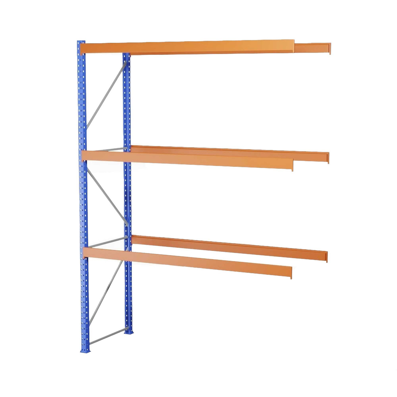 Heavy-Duty Pallet Rack Add-On Unit - 8' W x 4' D x 12' H