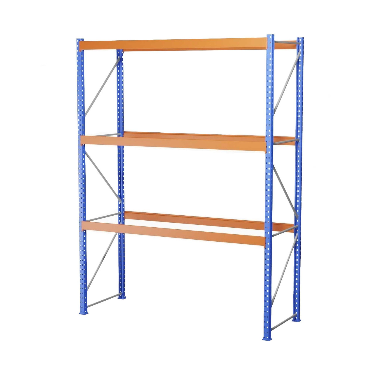 Heavy-Duty Pallet Rack Starter Unit - 8' W x 3' D x 16' H