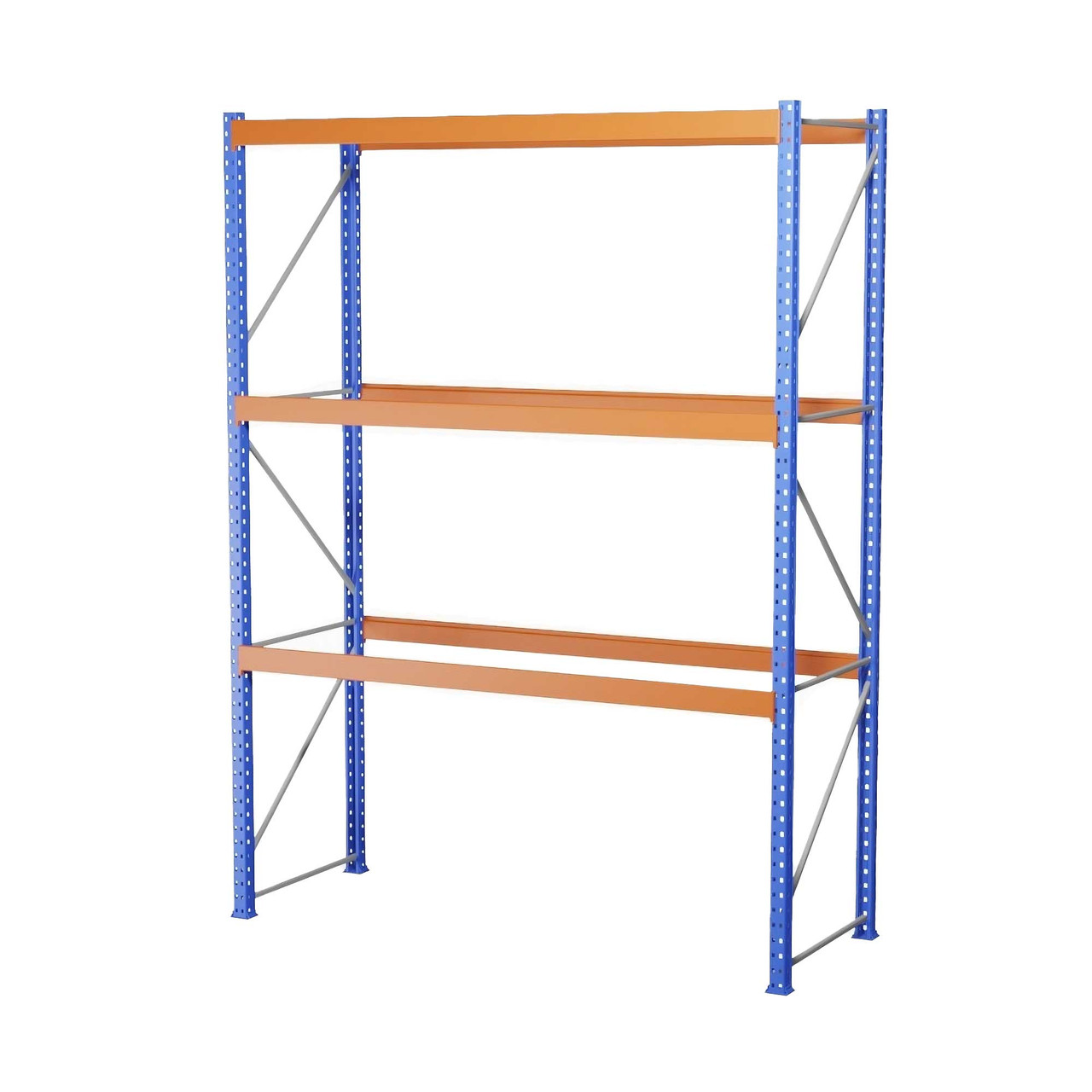 Heavy-Duty Pallet Rack Starter Unit - 8' W x 4' D x 16' H