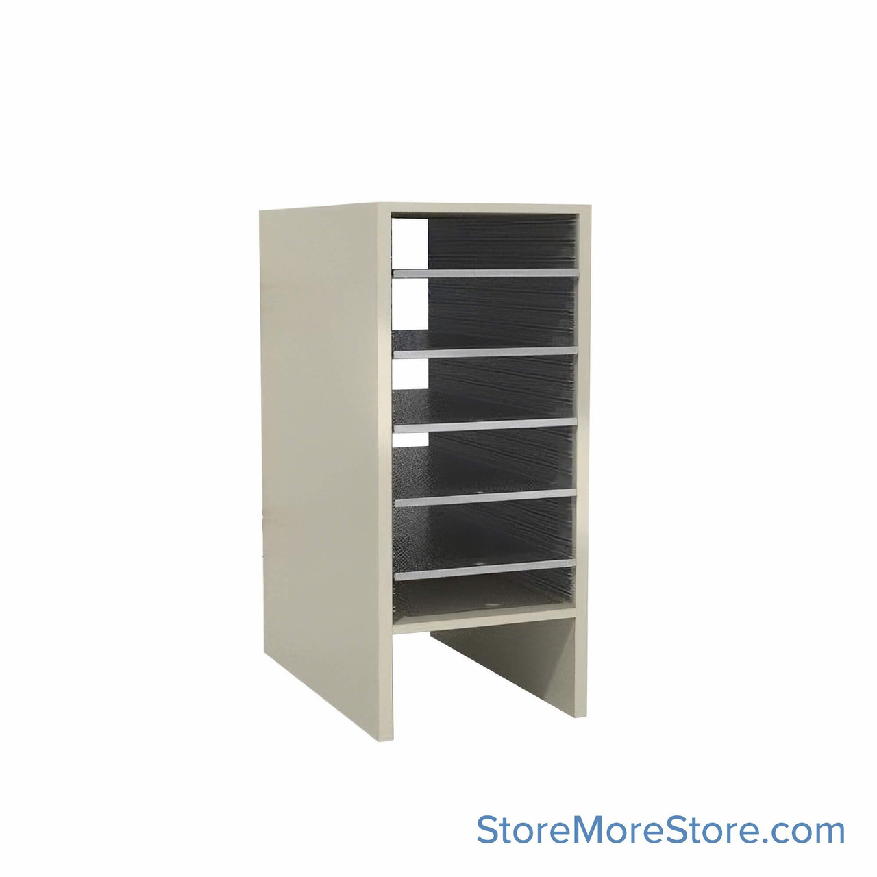Oversize Mail Sorter, 15" W x 30" H, 24" Sorting Height, Laminate Back, 6" Closed Back Riser