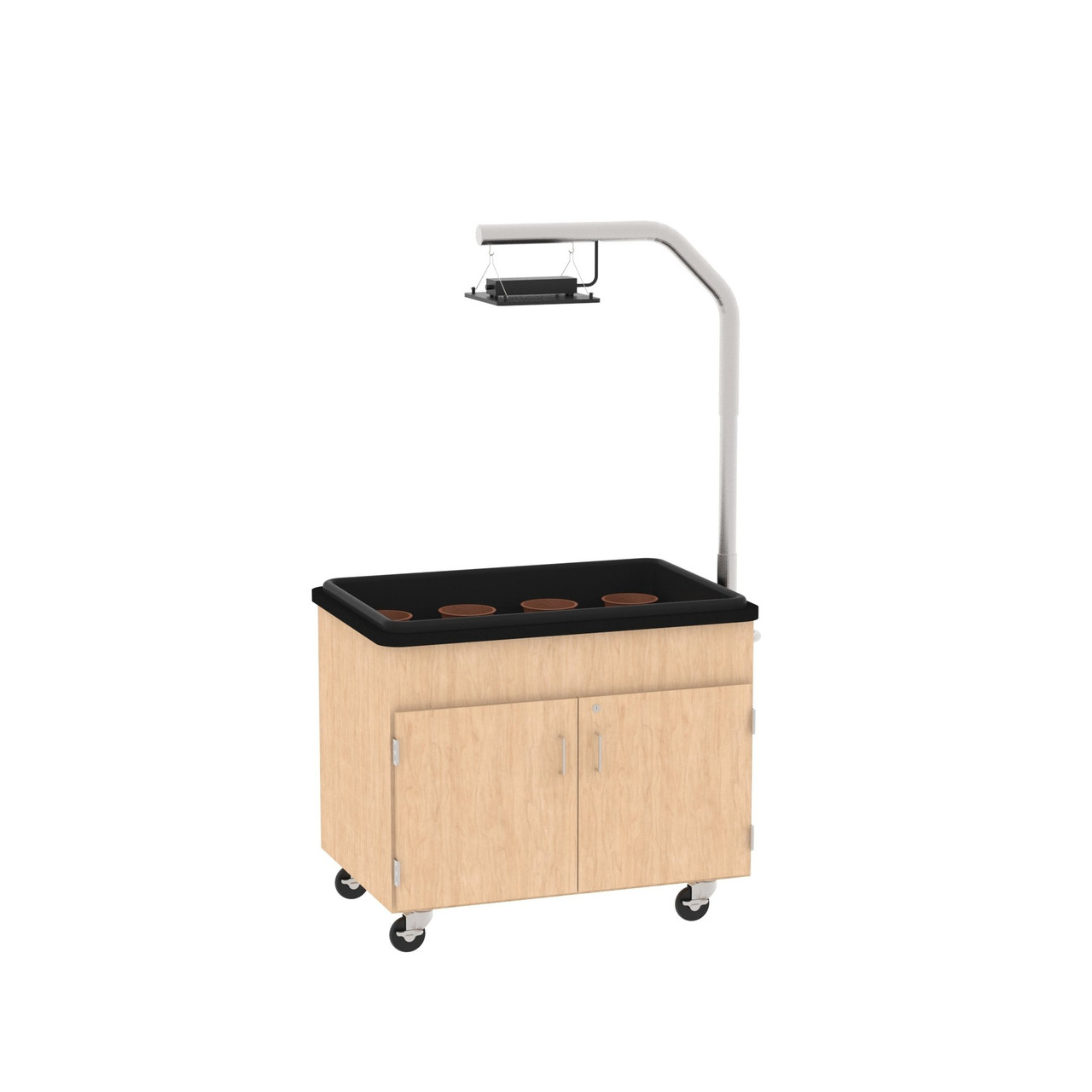 Hydroponic Growing System with Light and Locking Cabinet - HGCMS