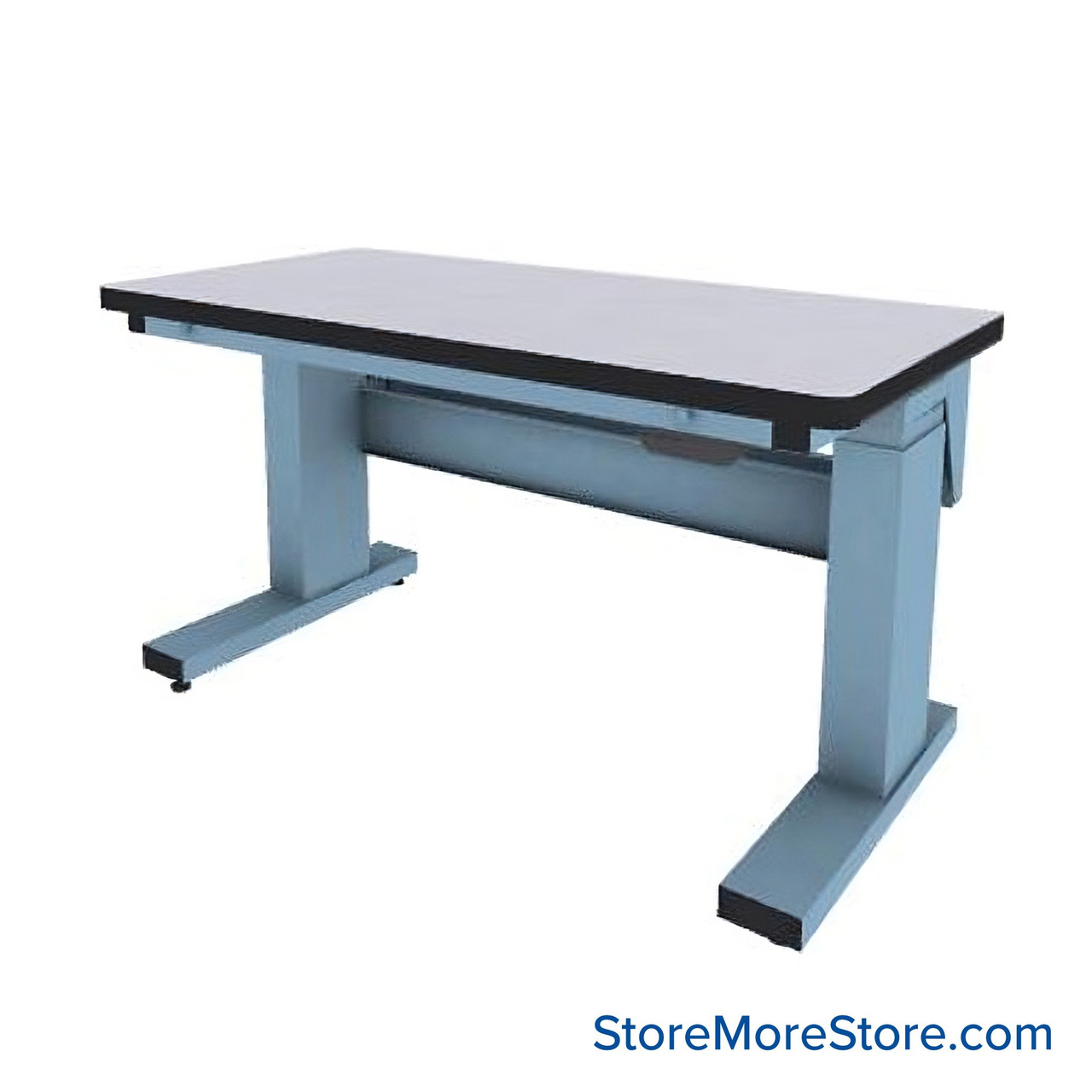 Motorized Bench, 60" Wide, White Plastic Laminate Work Surface