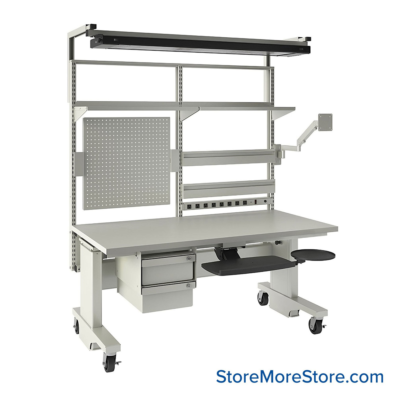 Tech Bench, Heavy-Duty Capacity, Electric Motor, Includes Casters