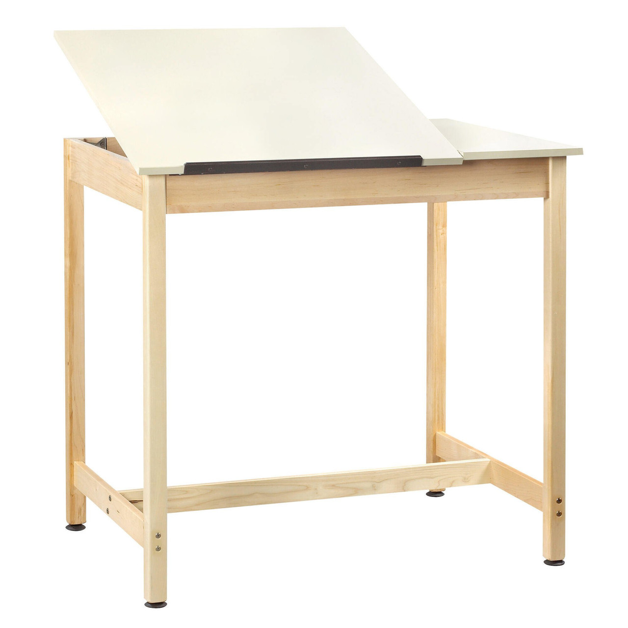 Wood Drafting Table, 2 Piece Top Feature
