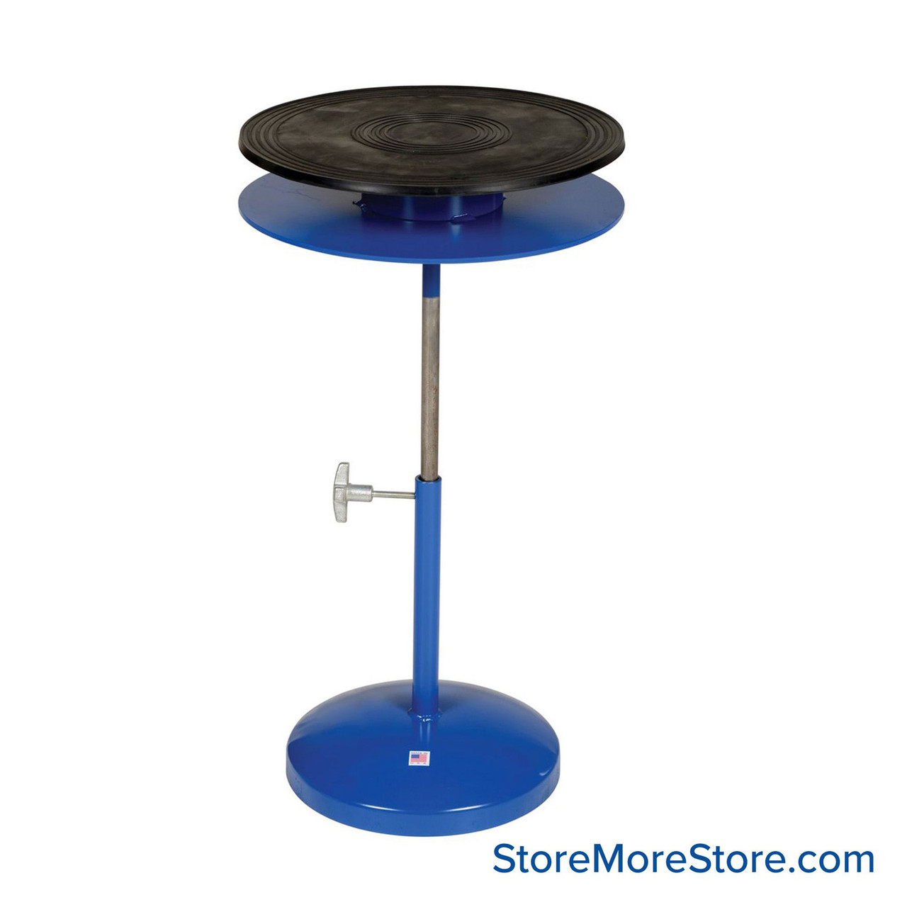 Manual Turntable, 1" W x 18" D x 24" H, Turn Knob Height Adjustment