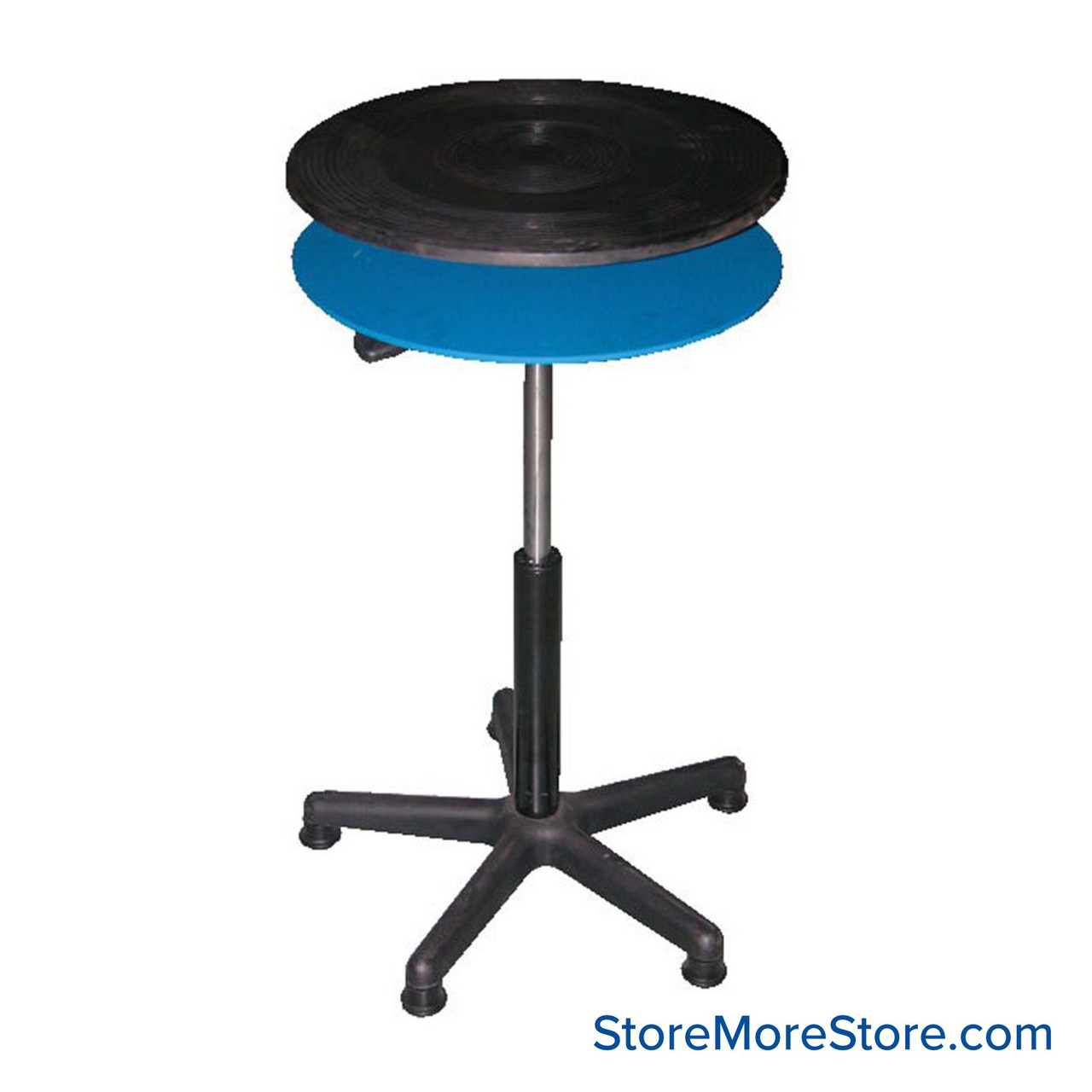 Manual Turntable, 1" W x 18" D x 23.25" H, Gas Cylinder Height Adjustment